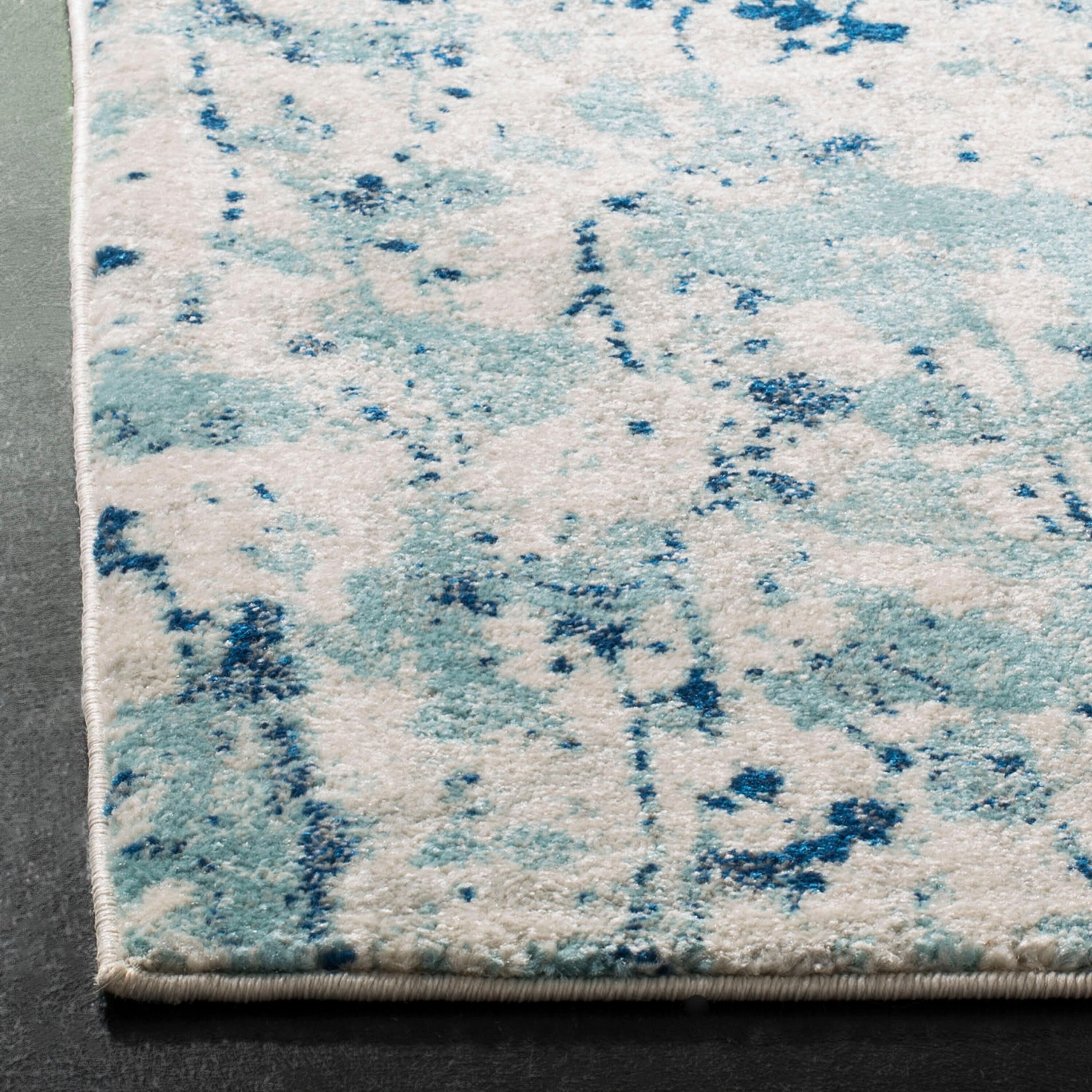 Evoke EVK284 Power Loomed Indoor Area Rug - Ivory/Blue - 4'x6' - Safavieh