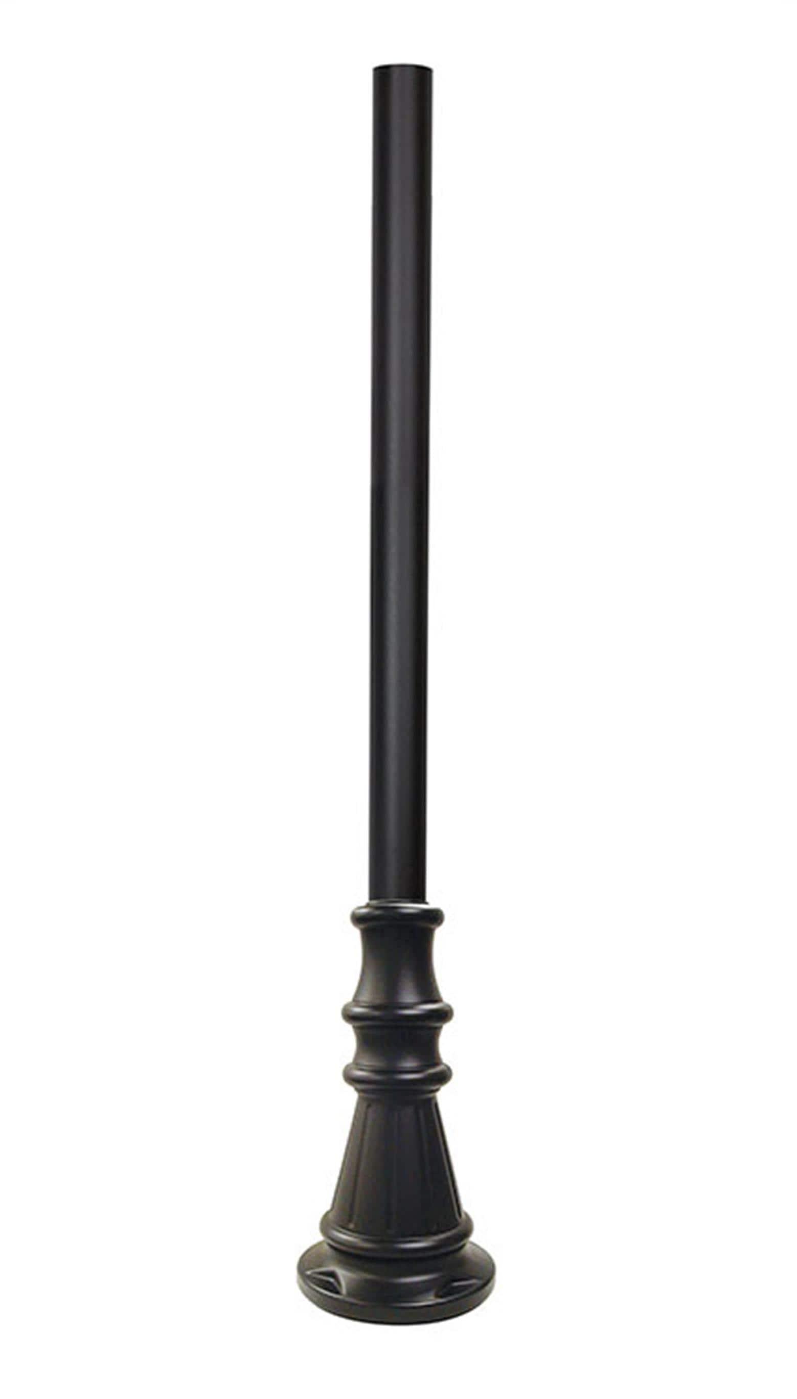 Solus 6 ft. Black Aluminum Surface Mount Lamp Post