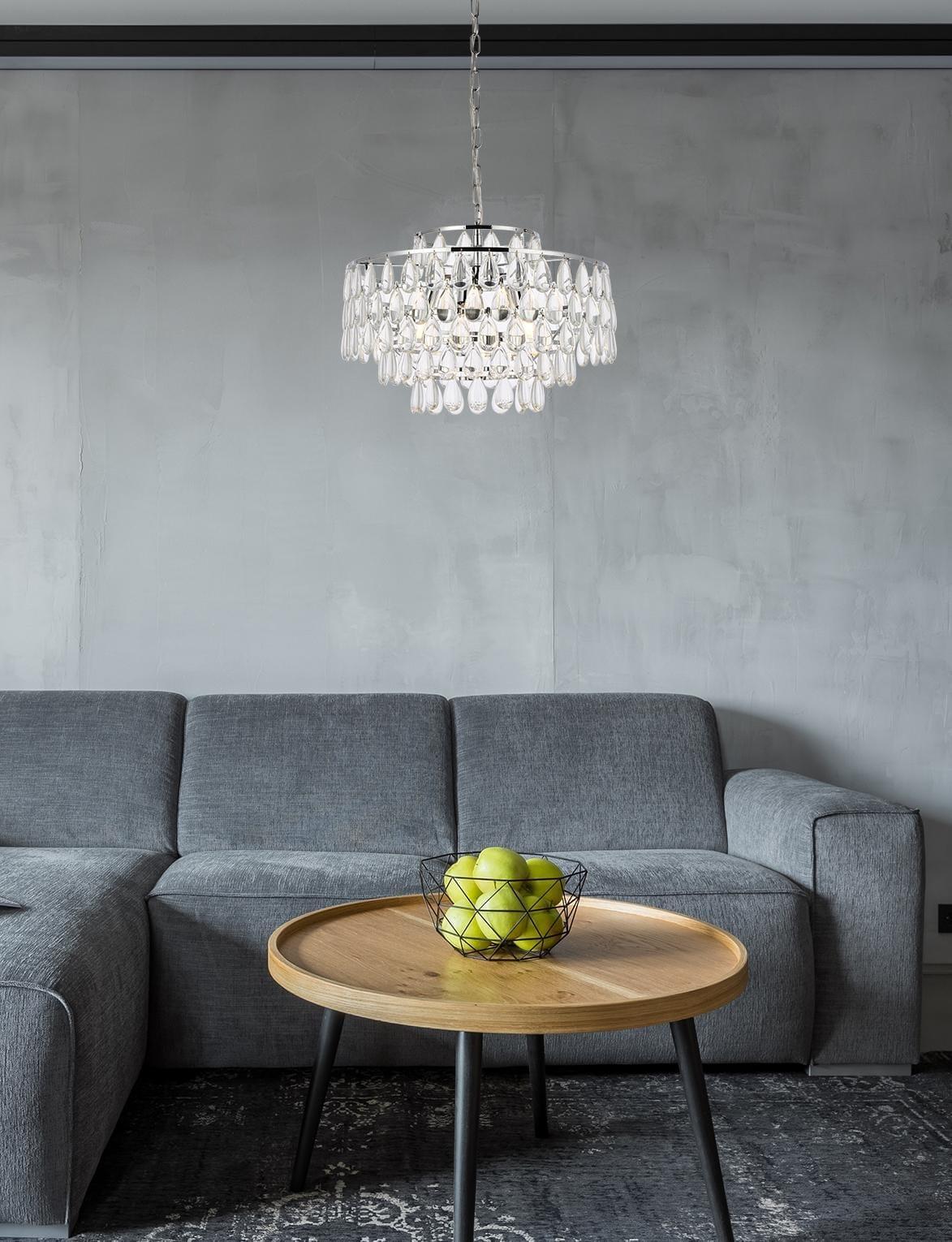 Elegant Lighting Mila 5 - Light Pendant in  Chrome