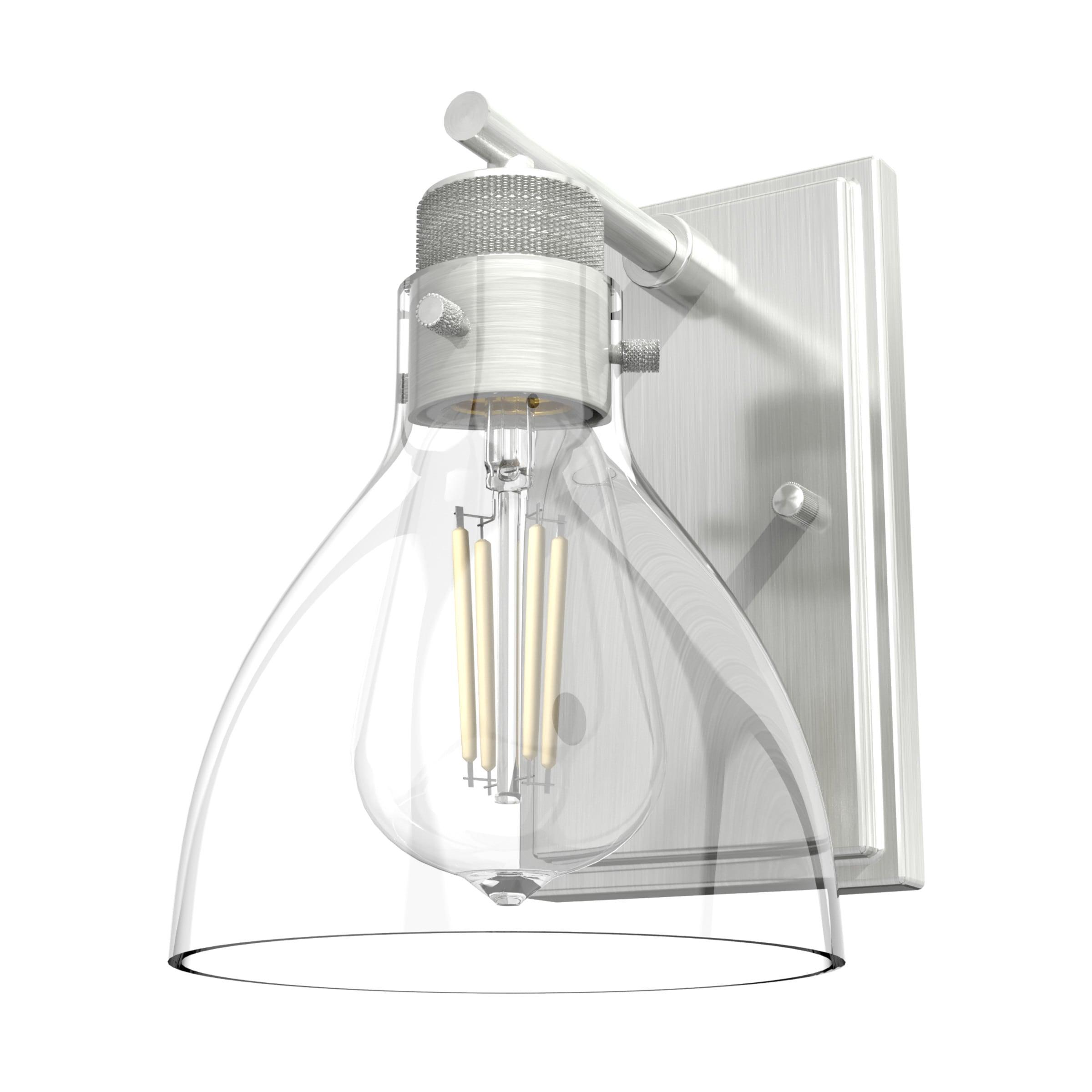 Hunter Van Nuys Brushed Nickel 1 Light Sconce Wall Light Fixture