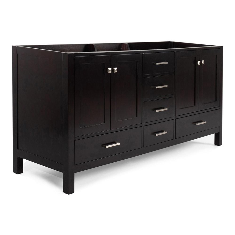 Ariel A073d-Bc Cambridge 72" Double Free Standing Vanity Cabinet Only - Brown