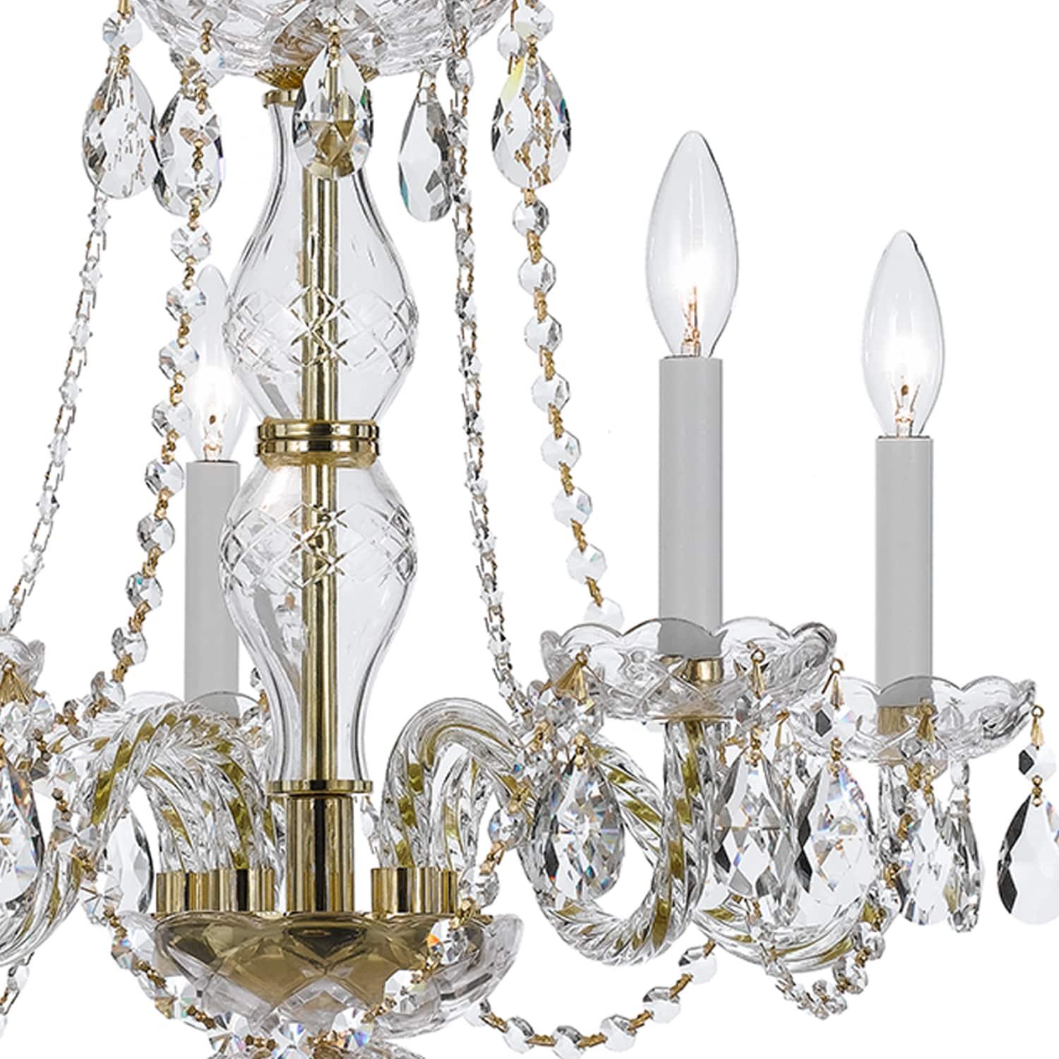 Crystorama Lighting Traditional Crystal 5 - Light Chandelier in  Polished Brass