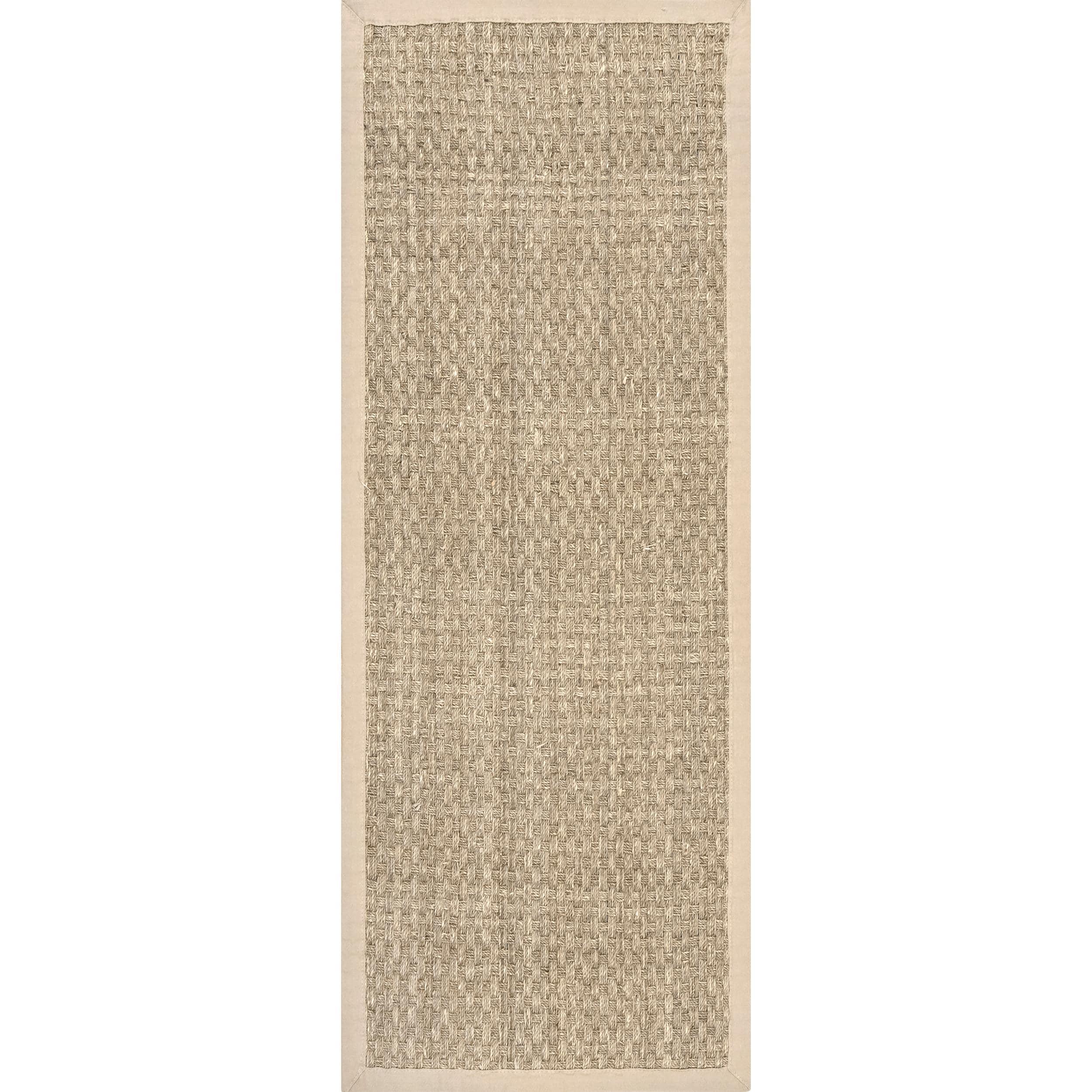 Nuloom Hesse Checker Weave Seagrass Indoor Area Rug, 2' 6" x 4', Natural