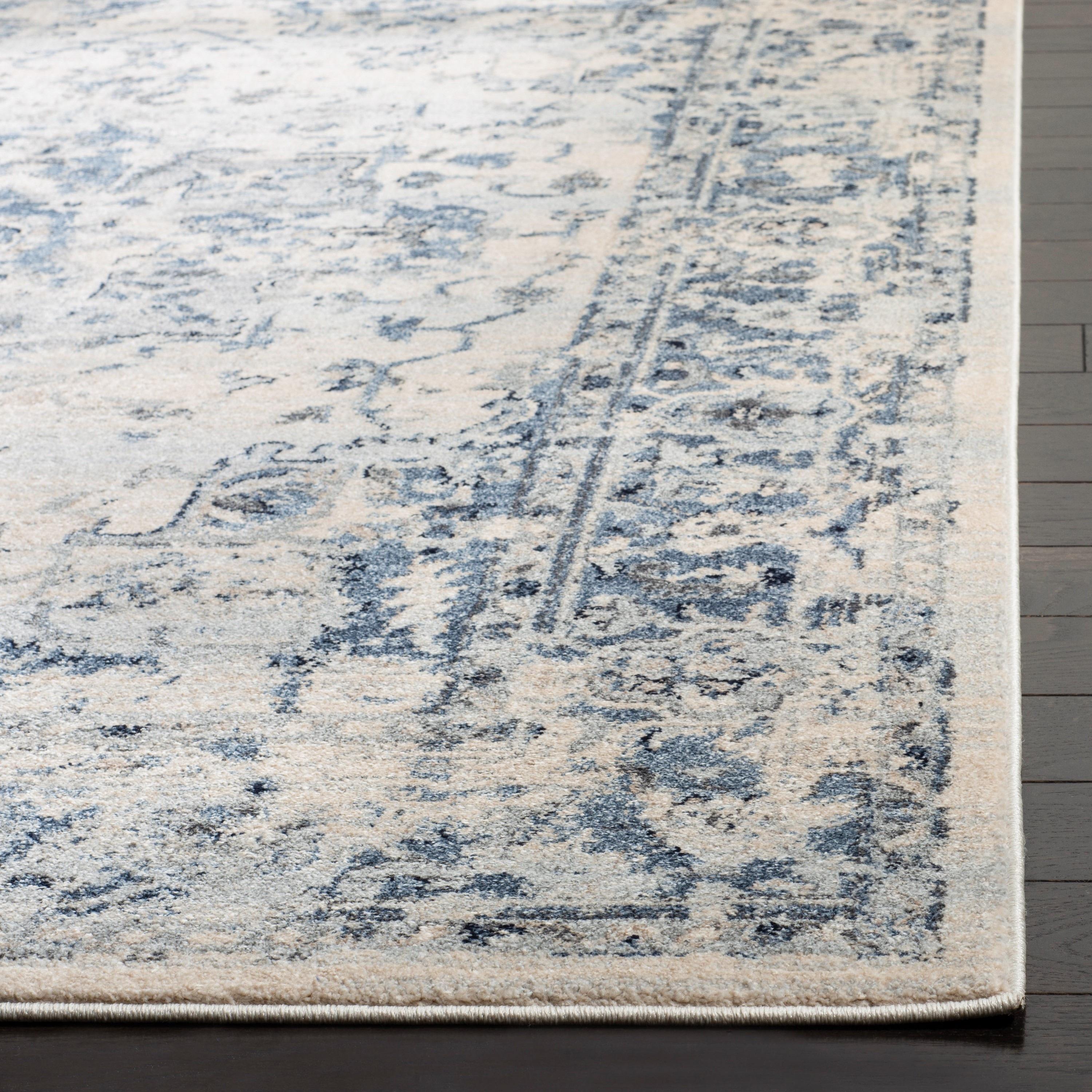 Charleston CHL411 Loomed Indoor Runner Rug - Ivory/Navy - 2'x8' - Safavieh