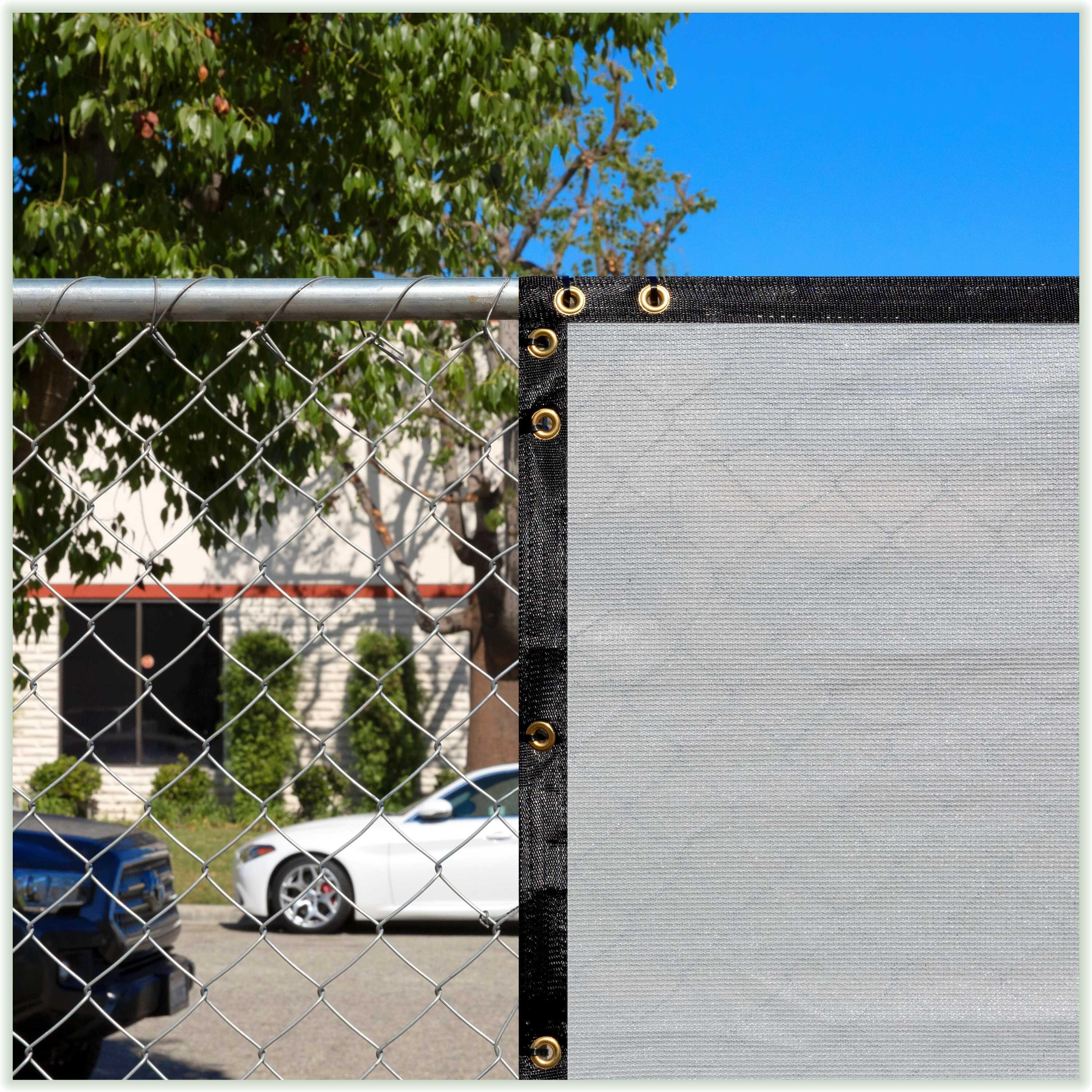 Colour Tree 50' x 8' Grey Polyethylene Outdoor Panel Privacy Screen