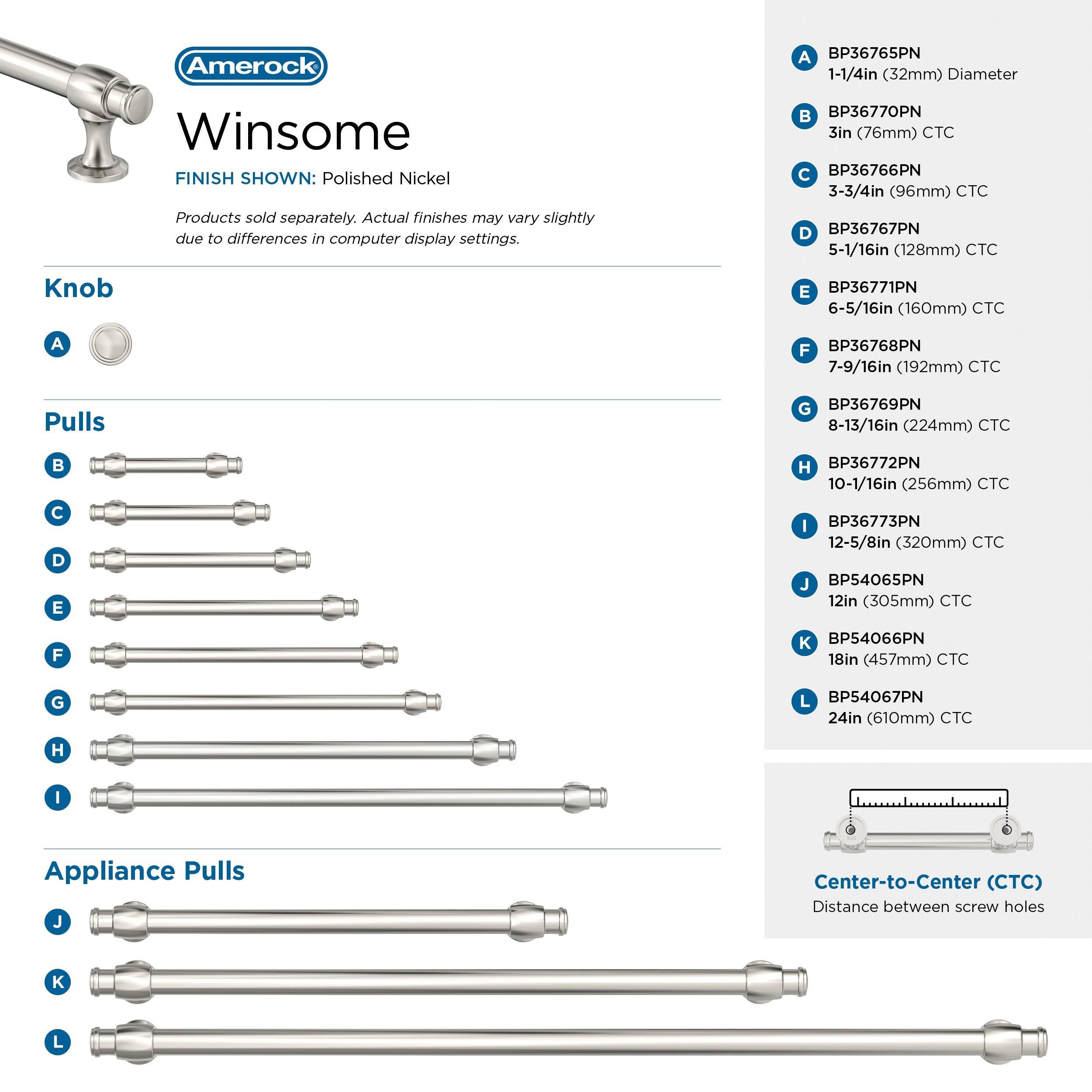 Winsome 5-1/16 inch (128mm) Center-to-Center