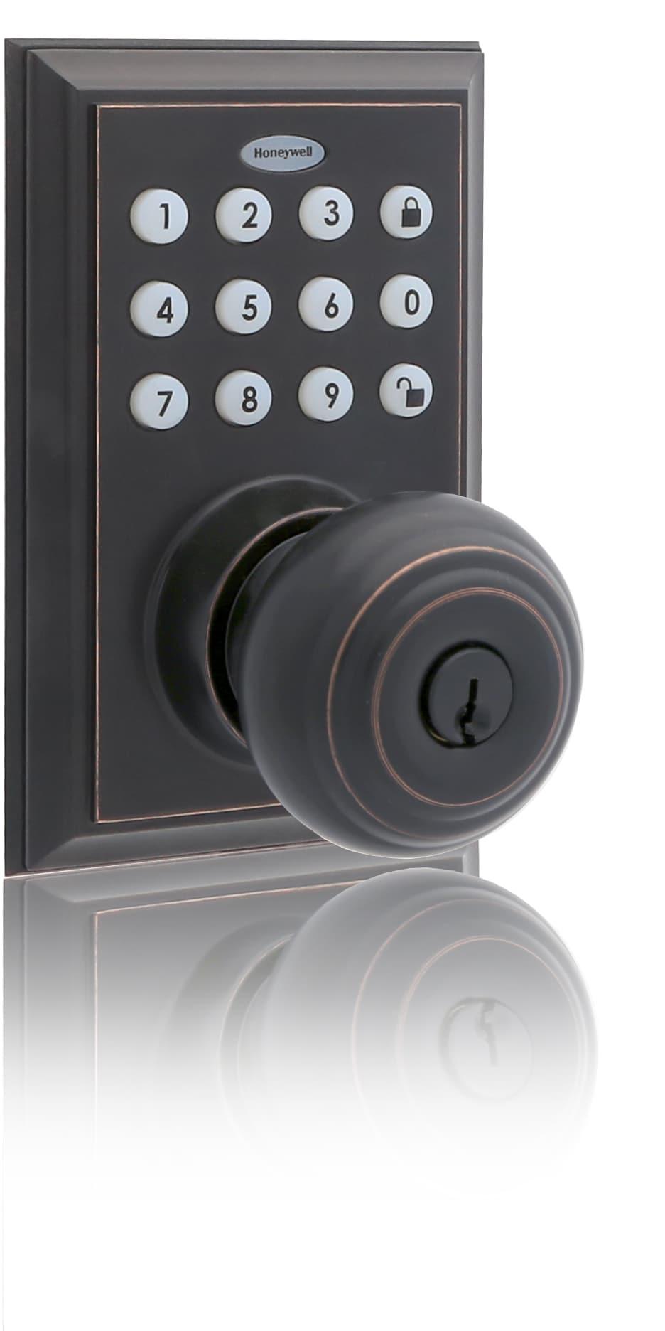 Honeywell Digital Door Lock with Keypad Set, Bluetooth Keypad Door Locks, Oil Rubbed Bronze Keypad Deadbolt for Secure Access, Convenient Entry and Enhanced Security, Model 8832401S