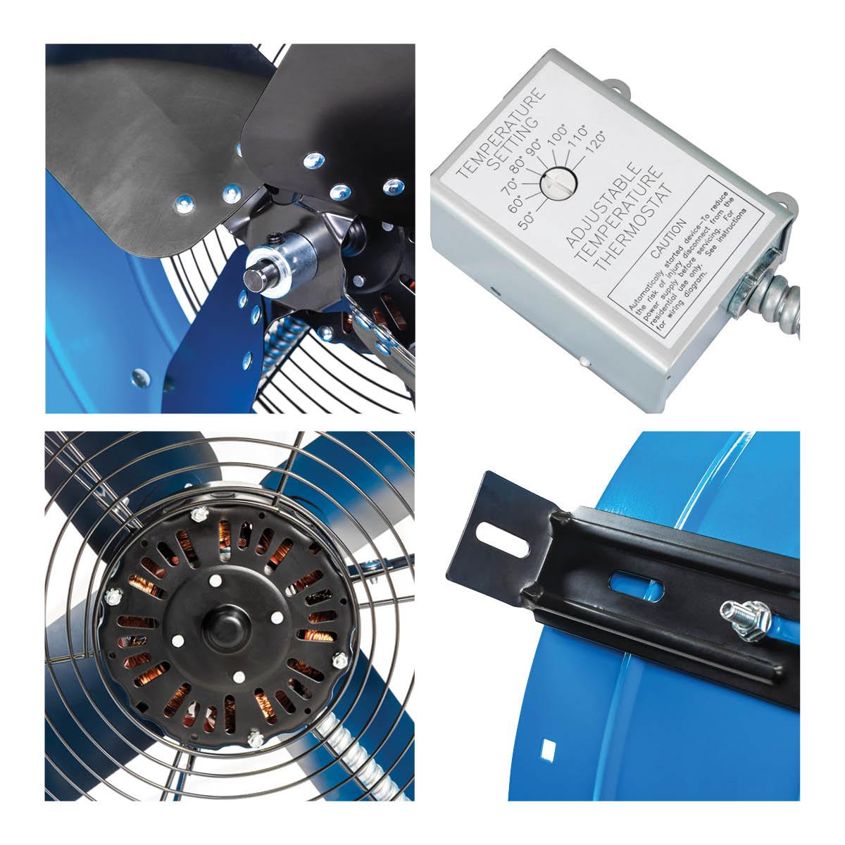 Maxx Air Professional Grade Gable Mount | Power Attic Ventilator, 2.6-Amp 60-Hz Motor and 14-Inch Blade | Quiet Home Attic Fan 1300 CFM | 1,850 SQ. FT. (Red)