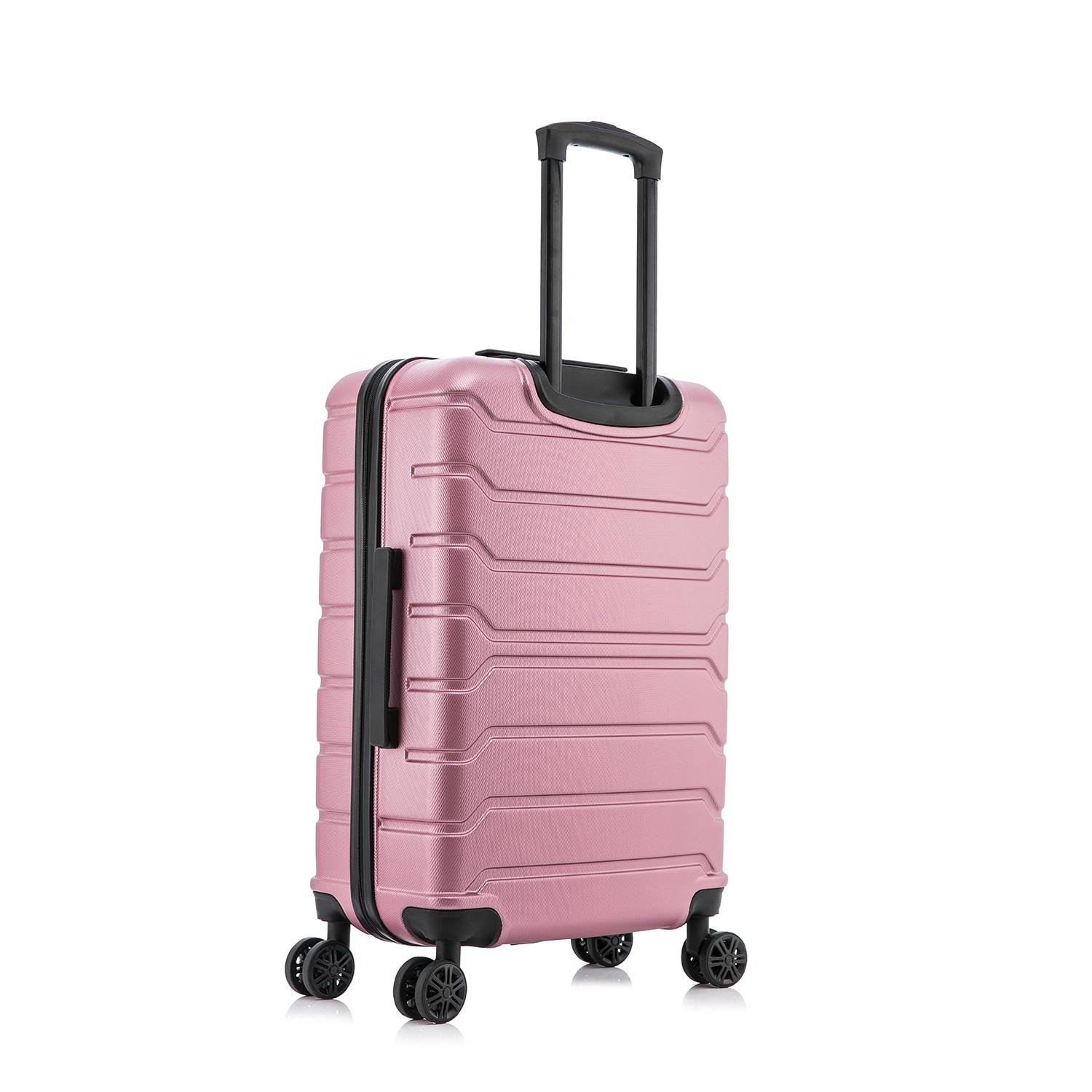 InUSA Trend 24" Hardside Lightweight Luggage with Spinner Wheels, Handle, and Trolley, Rose Gold