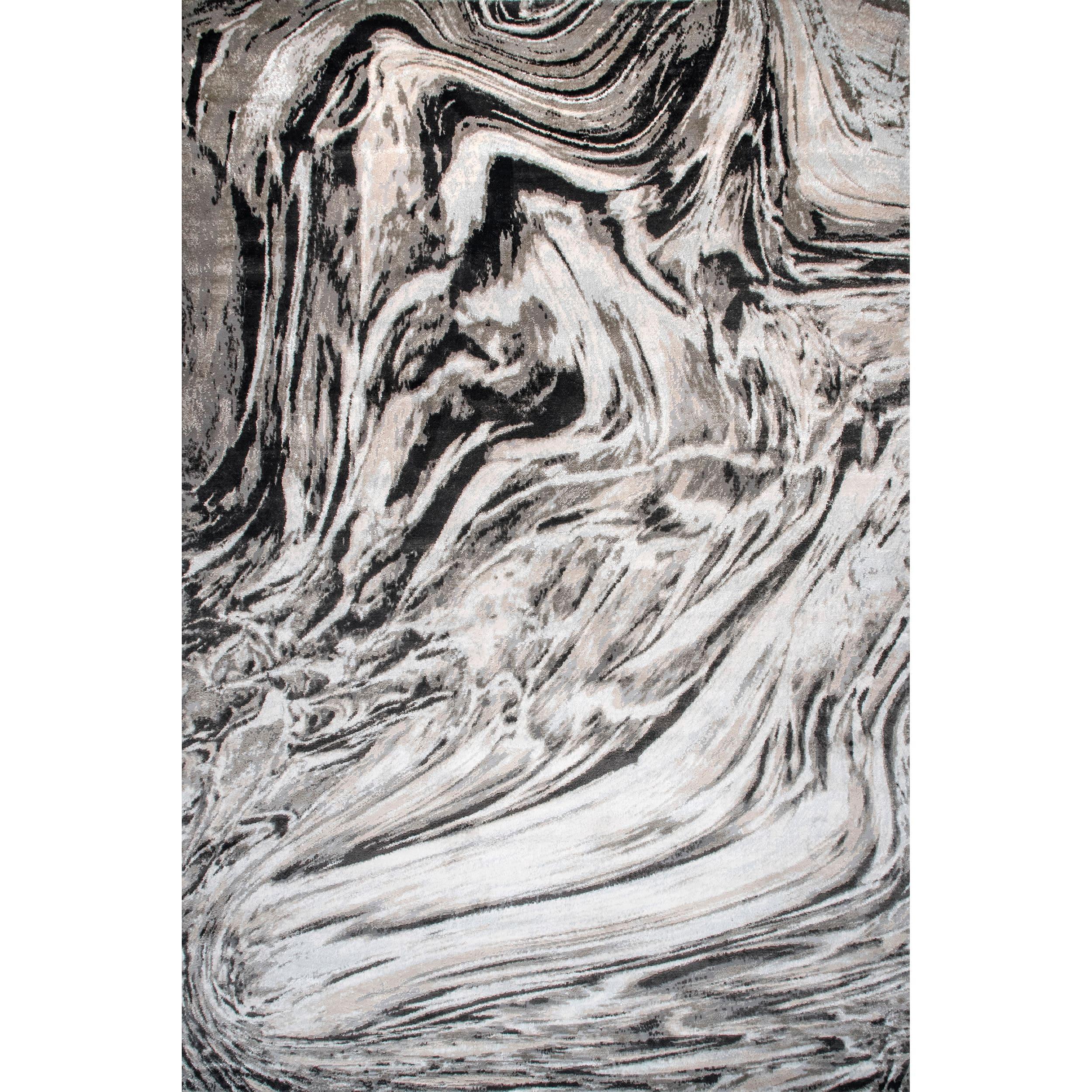 Nuloom Drea Marble Abstract Indoor Area Rug, Gray, 4'3"x6'3"