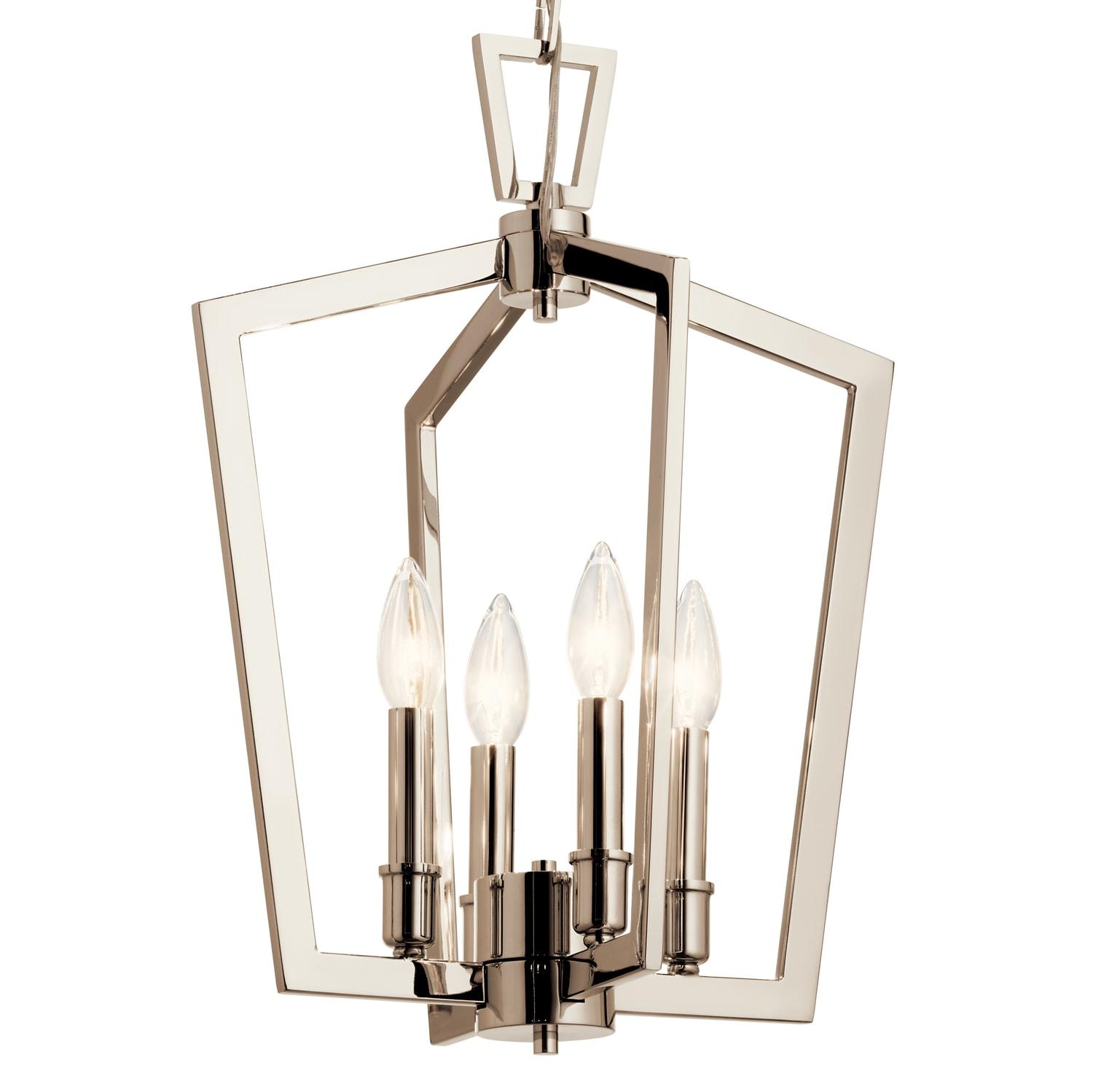 Kichler 43498 Abbotswell 4 Light 14" Wide Taper Candle Pendant - Nickel