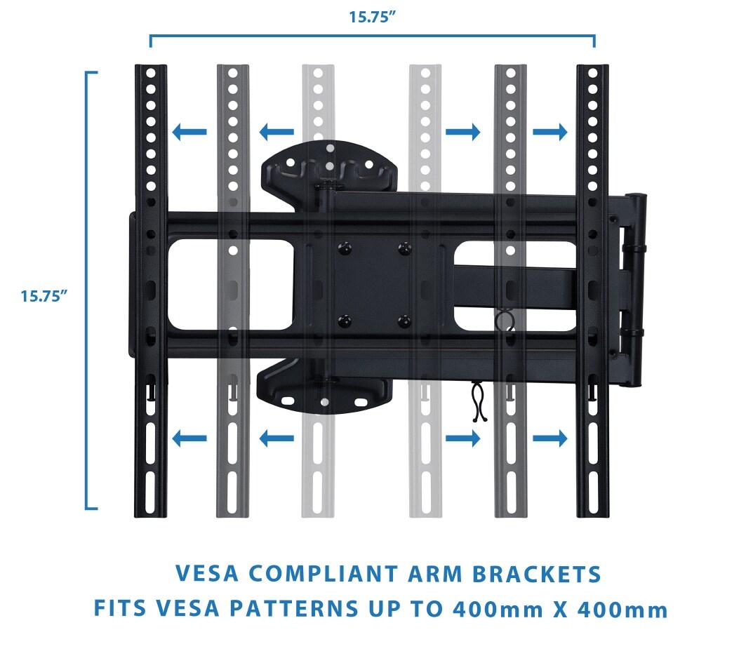 Mount-It! Full Motion TV Wall Mount | Long Arm TV Mount with 24 Inch Extension | Fits 32 to 55 Inch TVs with Up to VESA 400 x 400, 77 Lbs. Capacity