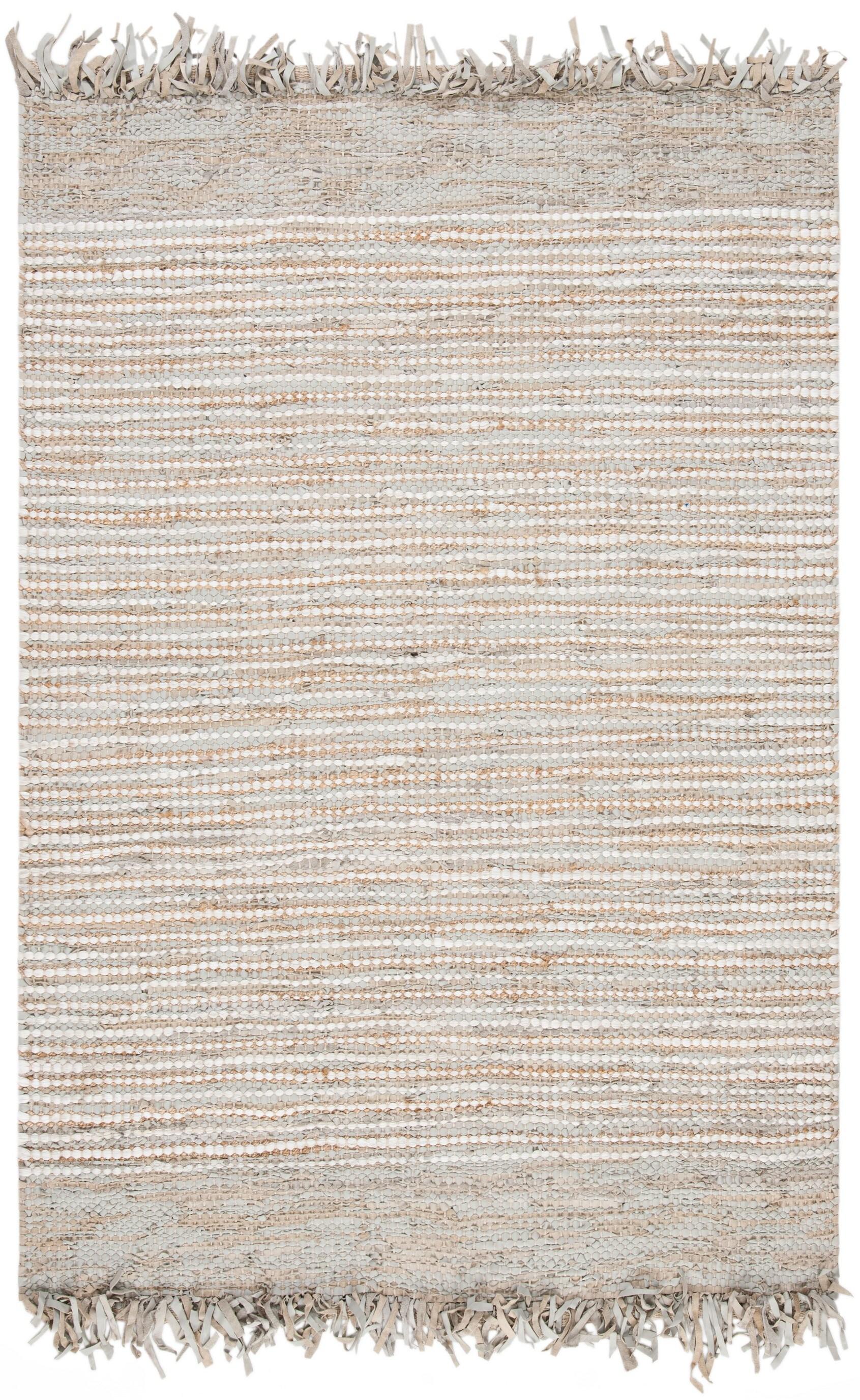 Vintage Leather VTL373 Hand Woven Area Rug - Beige/Multi - 4'x6' - Safavieh.