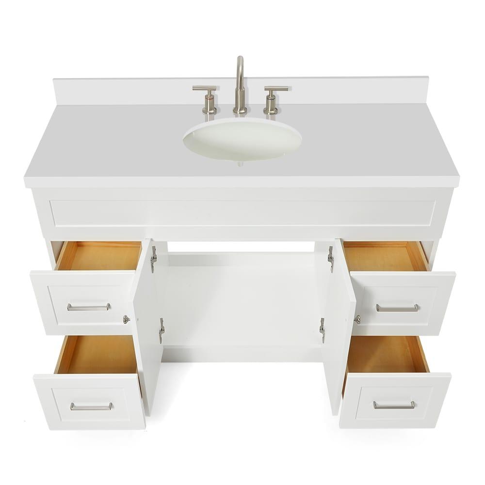 Ariel F055swqovo Hamlet 55" Free Standing Single Basin Vanity Set - White