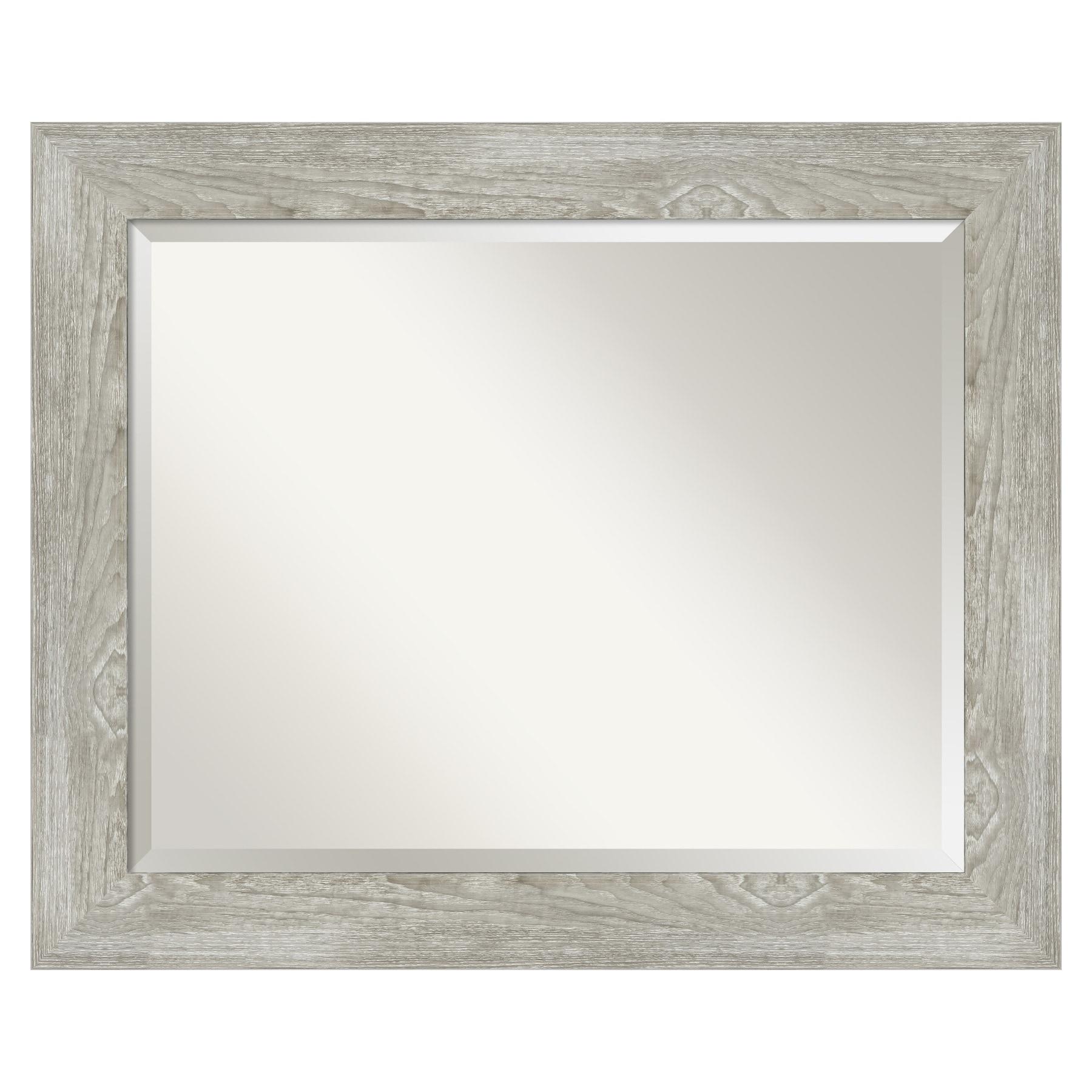 34" x 28" Dove Graywash Framed Bathroom Vanity Wall Mirror - Amanti Art: Modern, Wall Mount, Wood Frame