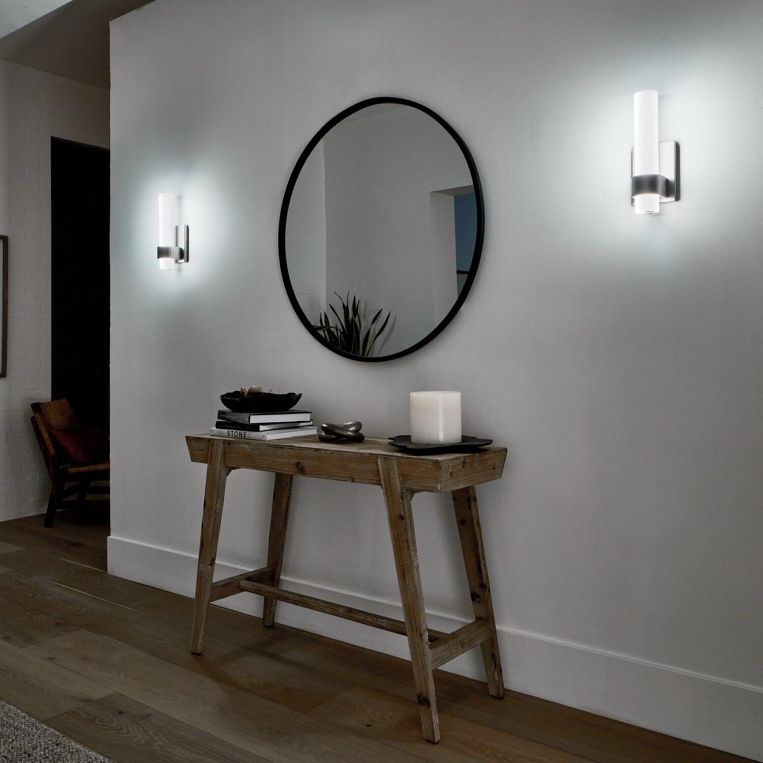 13 Inch 1 Led Wall Sconce-Brushed Nickel Finish Elan Lighting 83746
