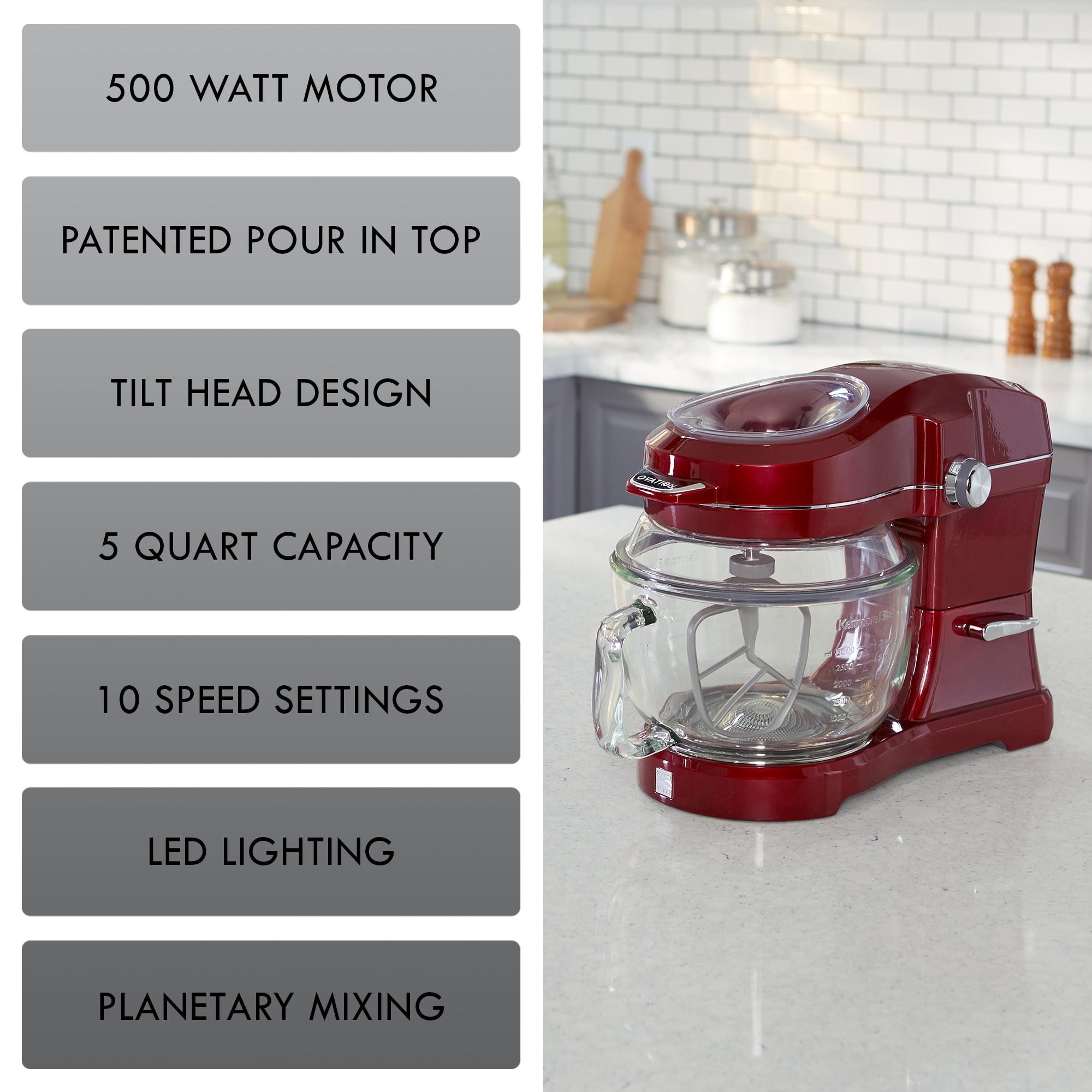 Kenmore KKEOVSMR Kenmore Elite Ovation 5 Qt. Stand Mixer with Pour-In Top, 500W