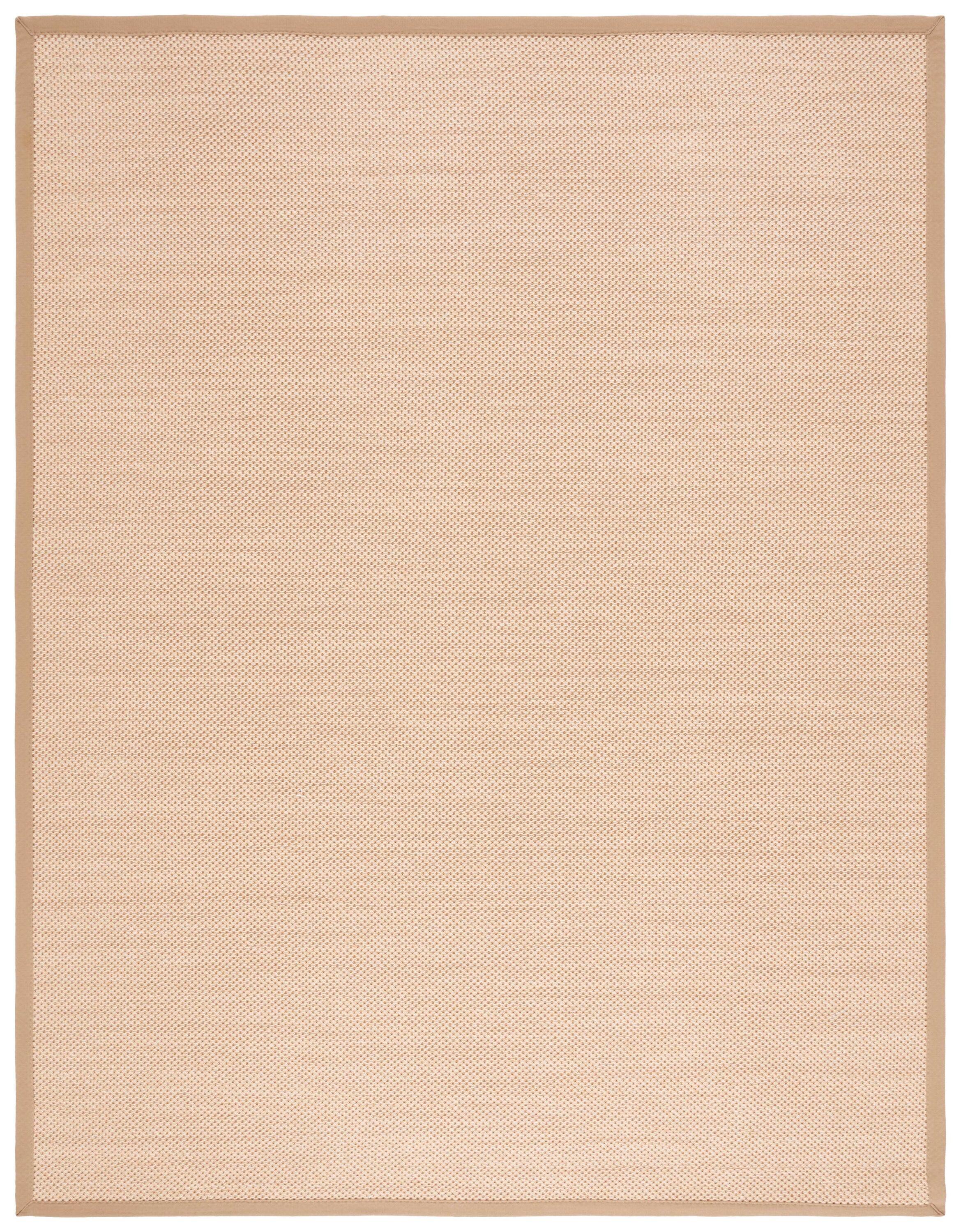 SAFAVIEH Natural Fiber Jovana Border Seagrass Area Rug, Maize/Linen, 9' x 12'