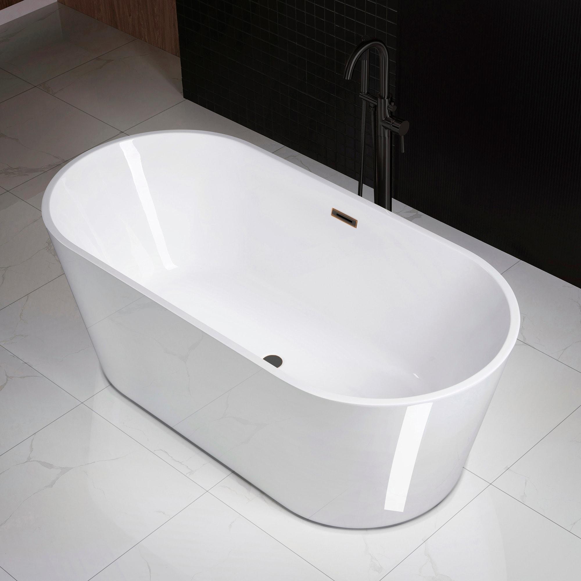 67" x 32" Freestanding Soaking Acrylic Bathtub