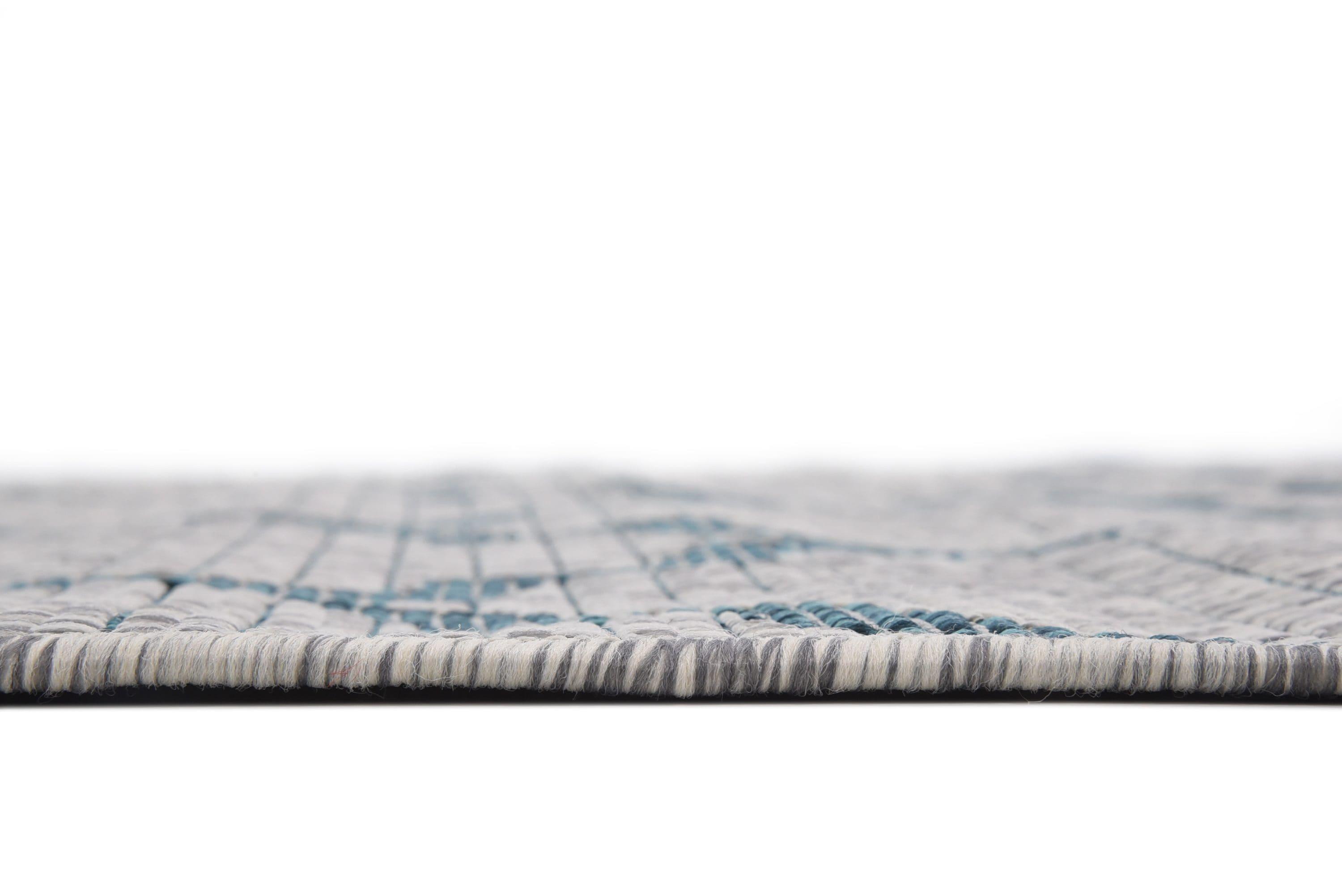 Unique Loom 4' 1 x 6' 1 Rectangle Indoor/Outdoor Trellis Gray Area Rug
