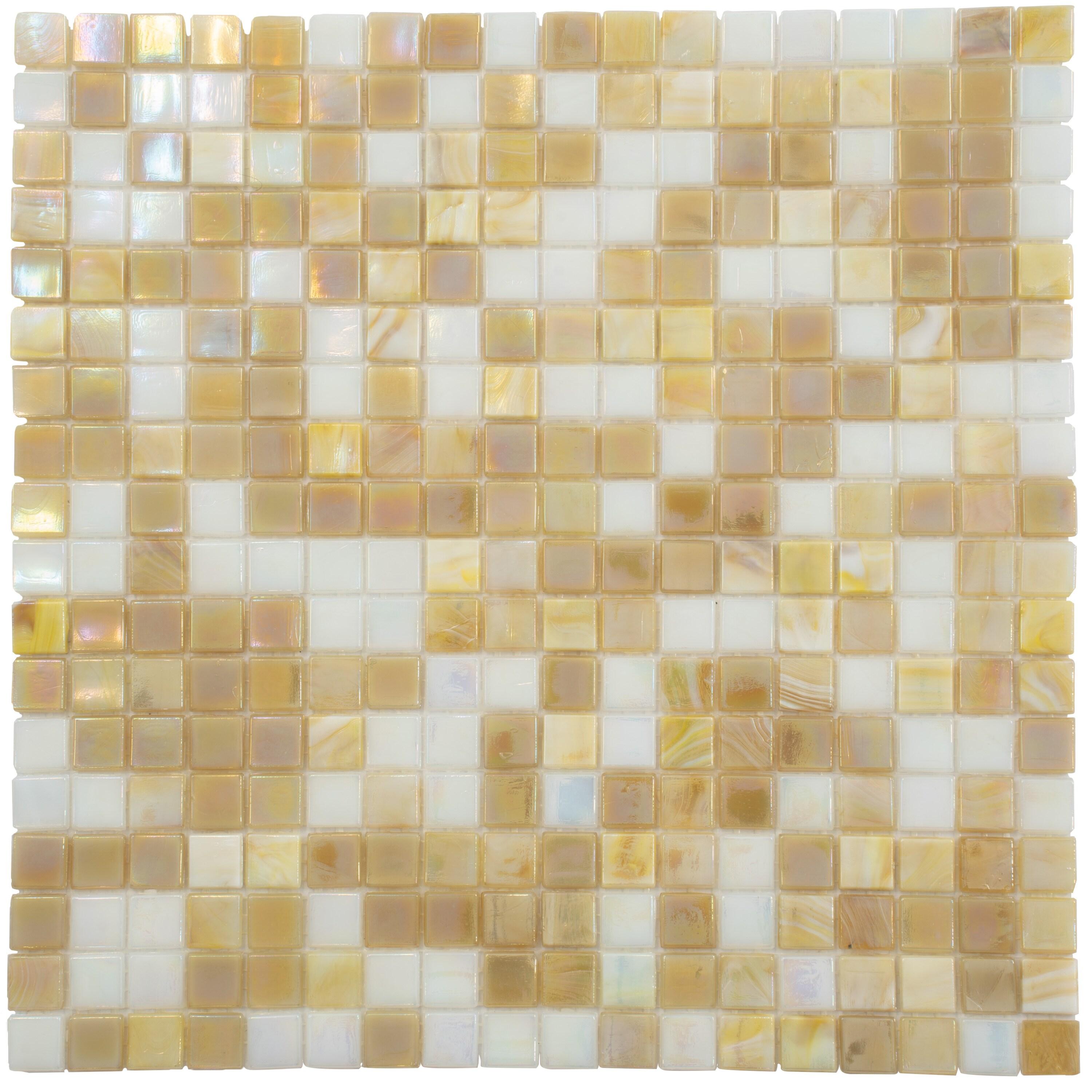 Mingles 0.6" x 0.6" Glass Mosaic Grid Wall & Floor Tile