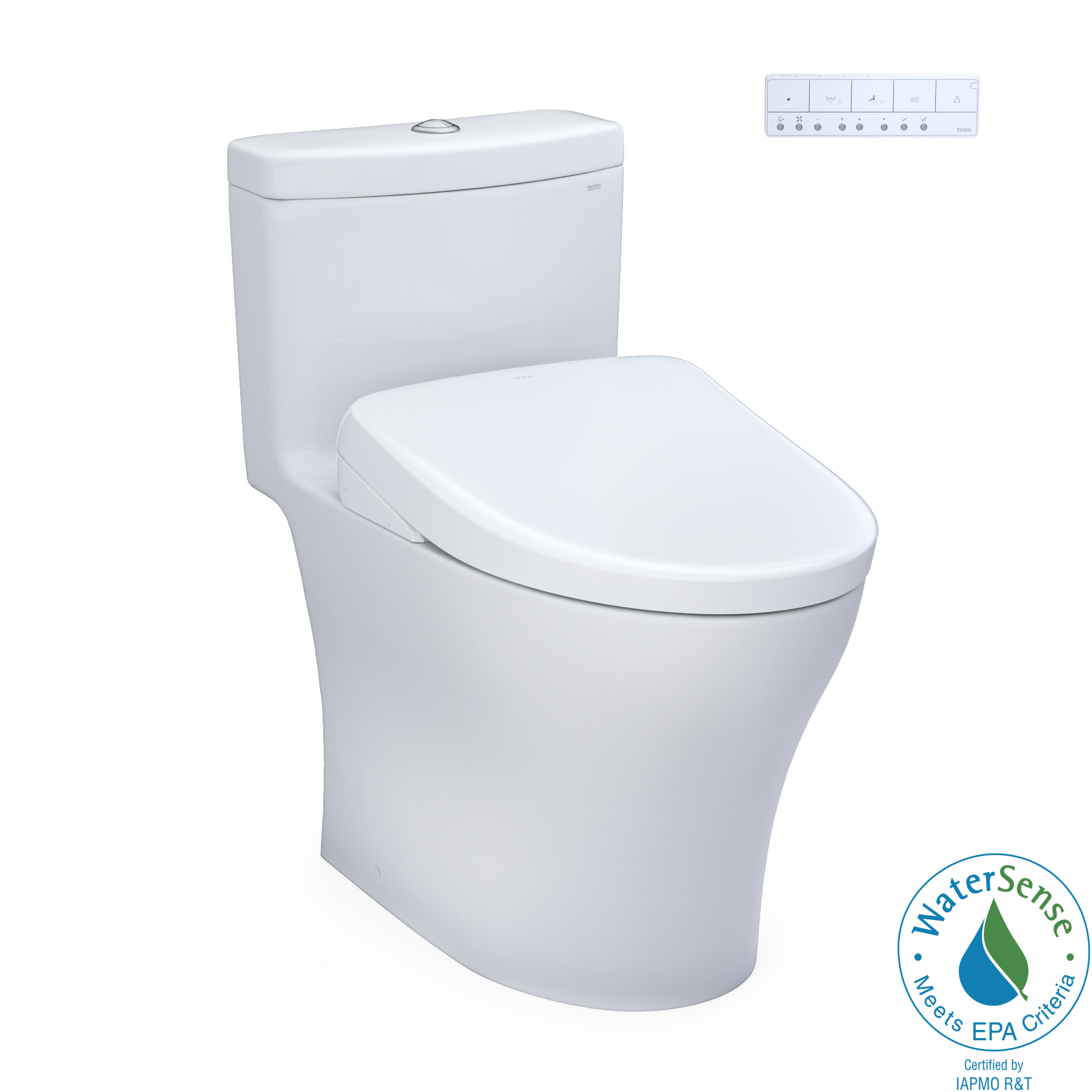 Aquia® IV 1.28 GPF Auto Flush Elongated Floor Mounted One-Piece Toilet (Seat Included)