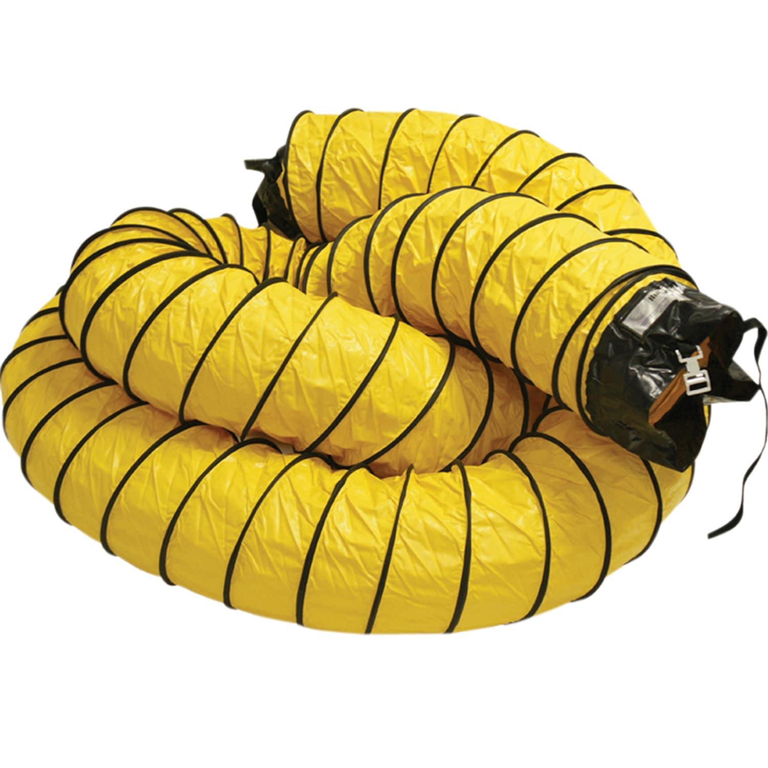 Yellow 24-Inch PVC-Coated Polyester Flexible Duct Hose