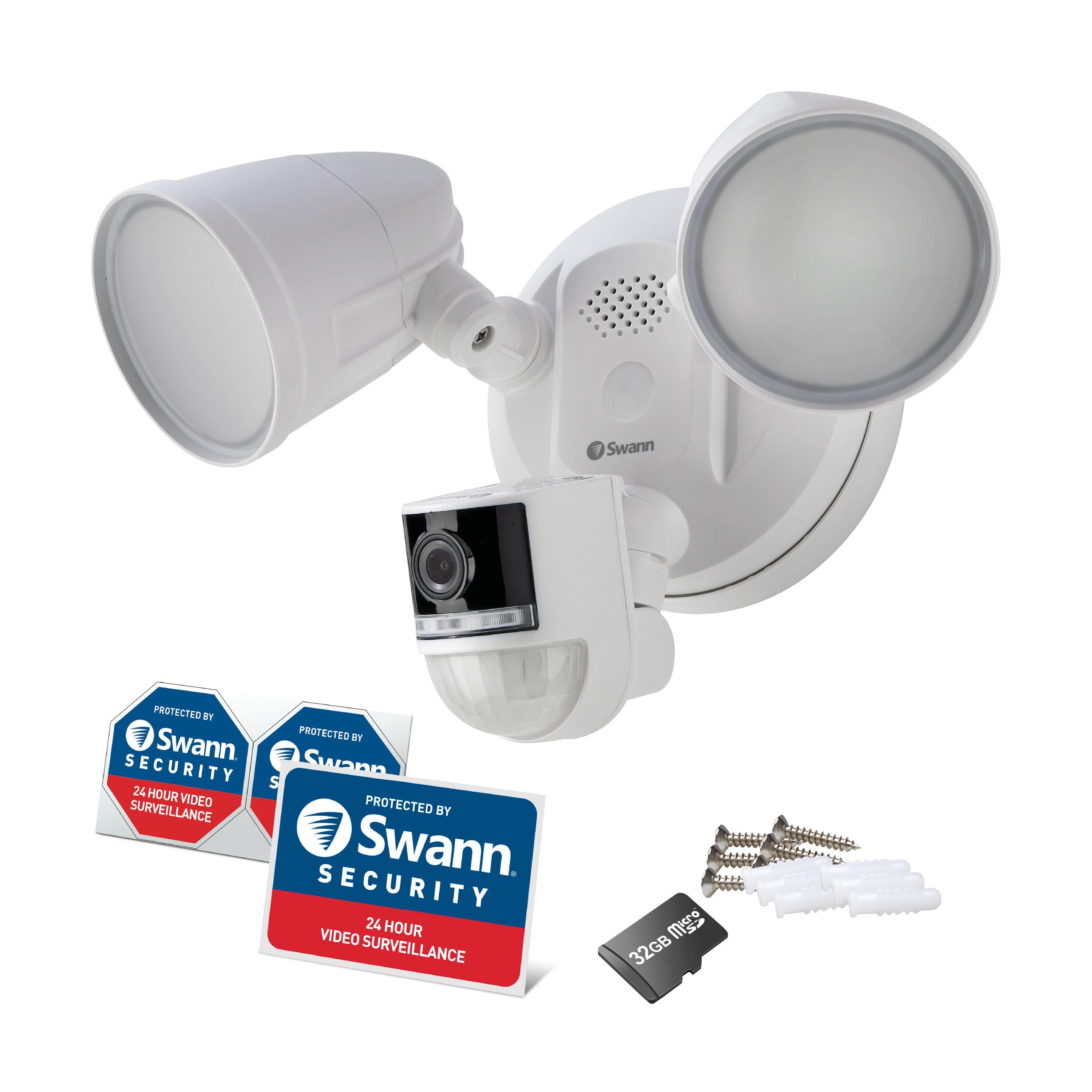 Swann 4K UHD Wired 2600 Lumen Outdoor WiFi Motion Security Floodlight Camera