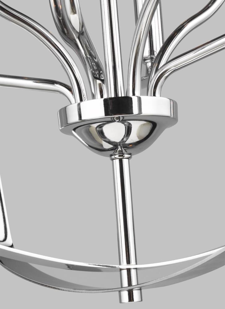 Romee Chrome 8-Light Classic Indoor Pendant with Clear Silver Wire