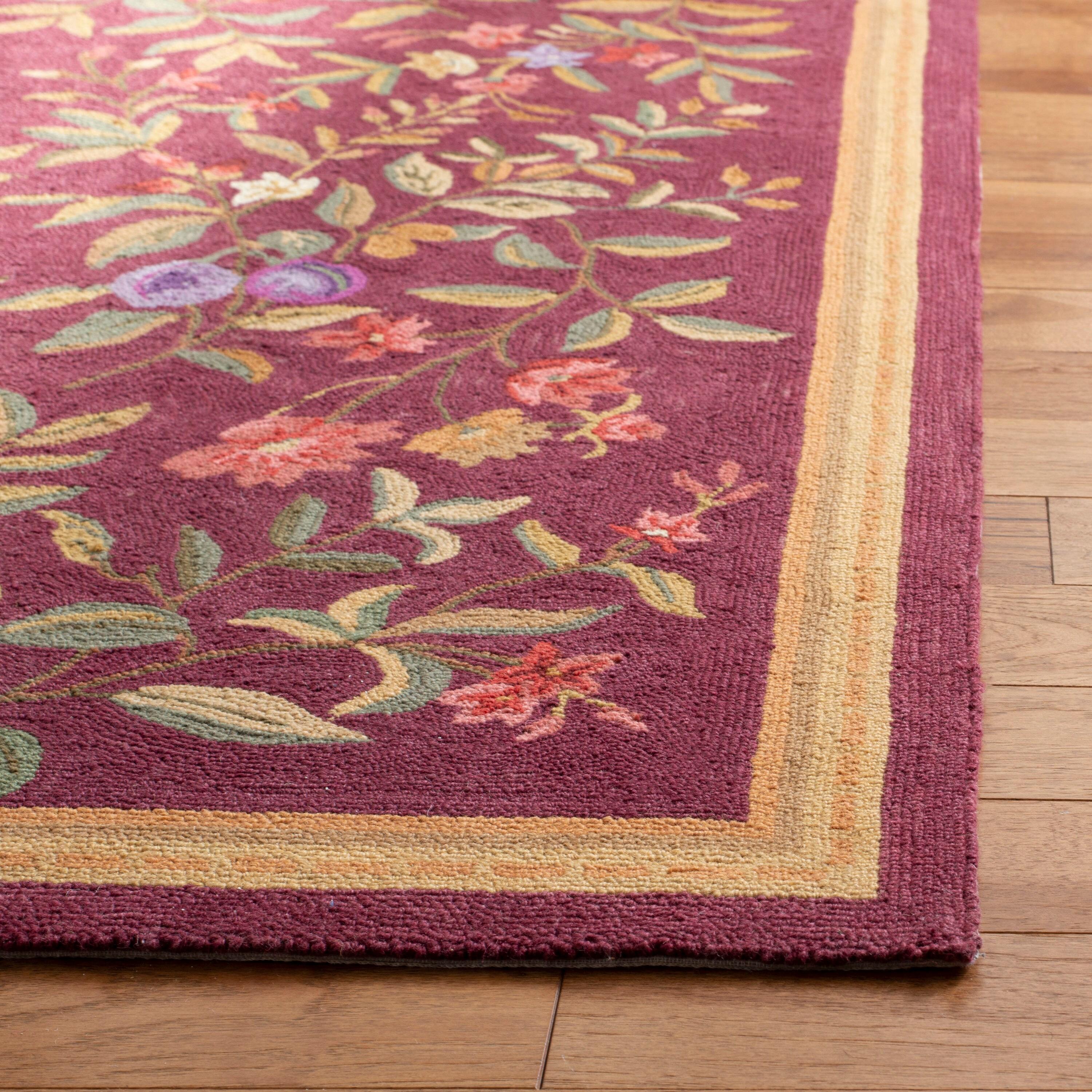 Chelsea HK210 Handmade Area Rug - 6'x9' - Burgundy - Safavieh