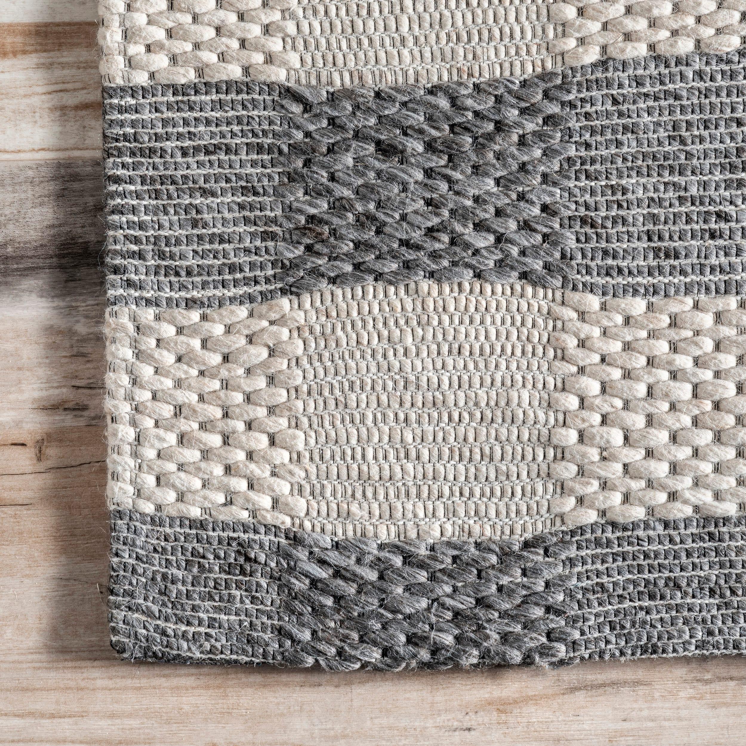 Sophie Striped Wool Gray Area Rug
