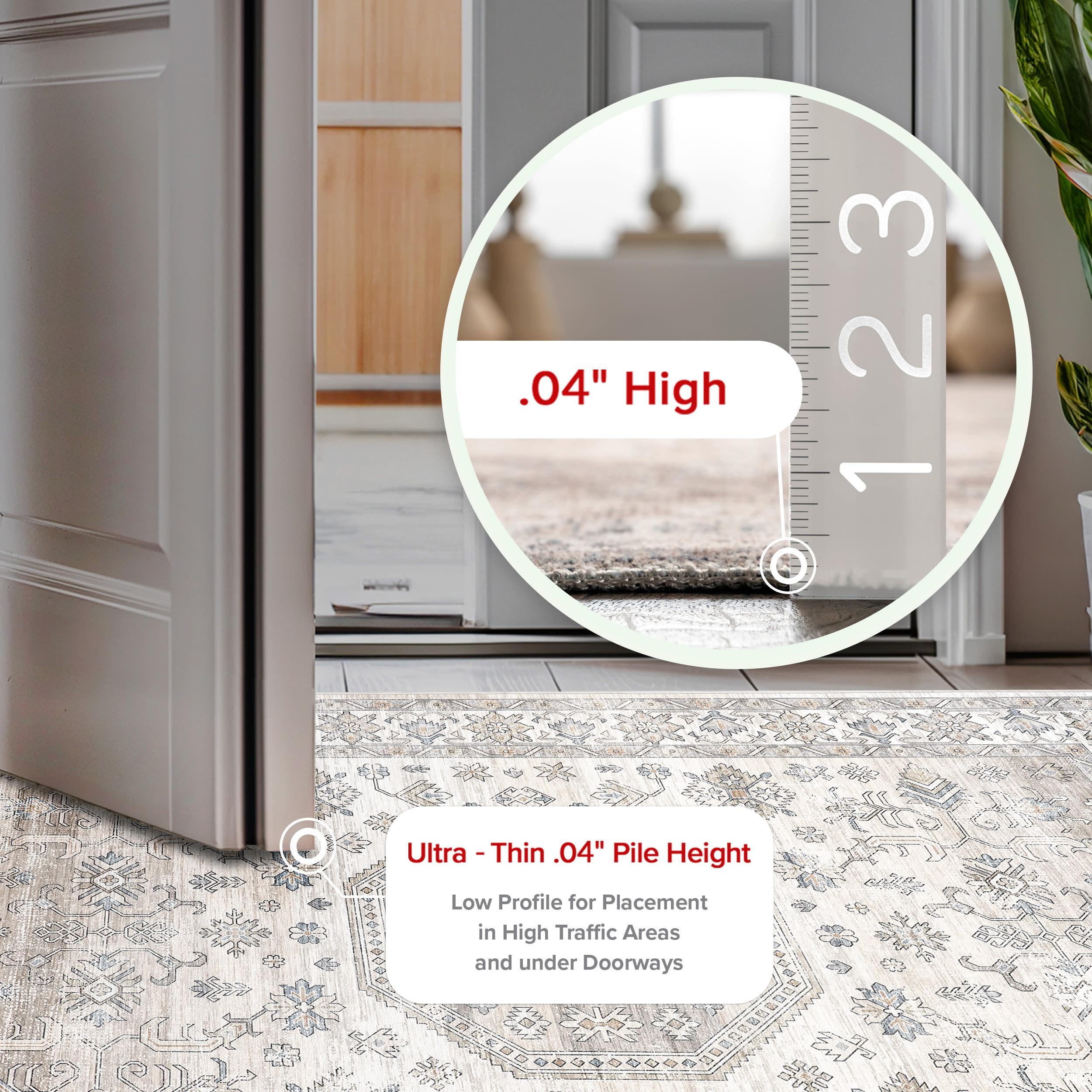 Nuloom Darby Medallion 9x12 Spill Proof Machine Washable Indoor Area Rug for Living Room Bedroom Dining Room, Beige/Ivory