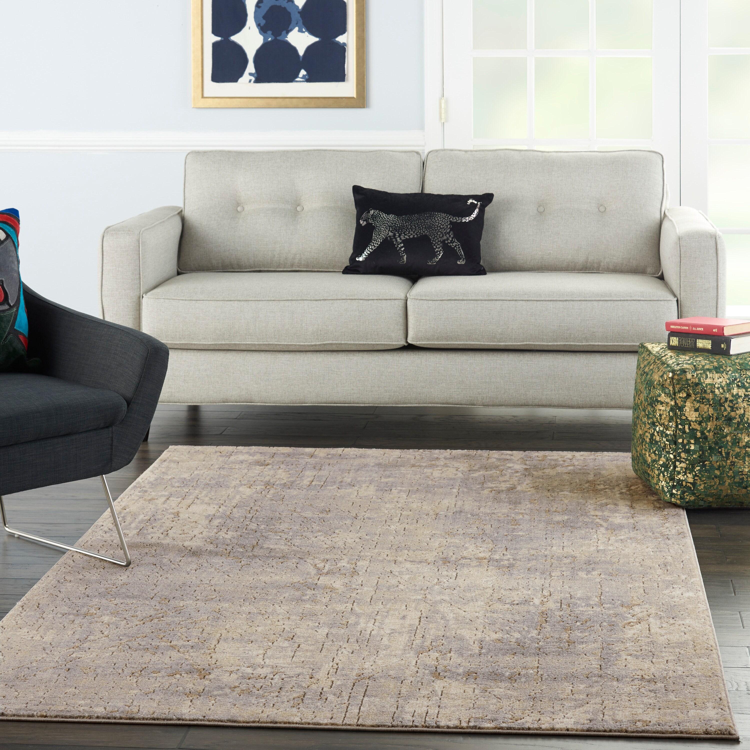 Nourison Concerto Abstract Contemporary Area Rug Beige Grey 5'3" x 7'3"