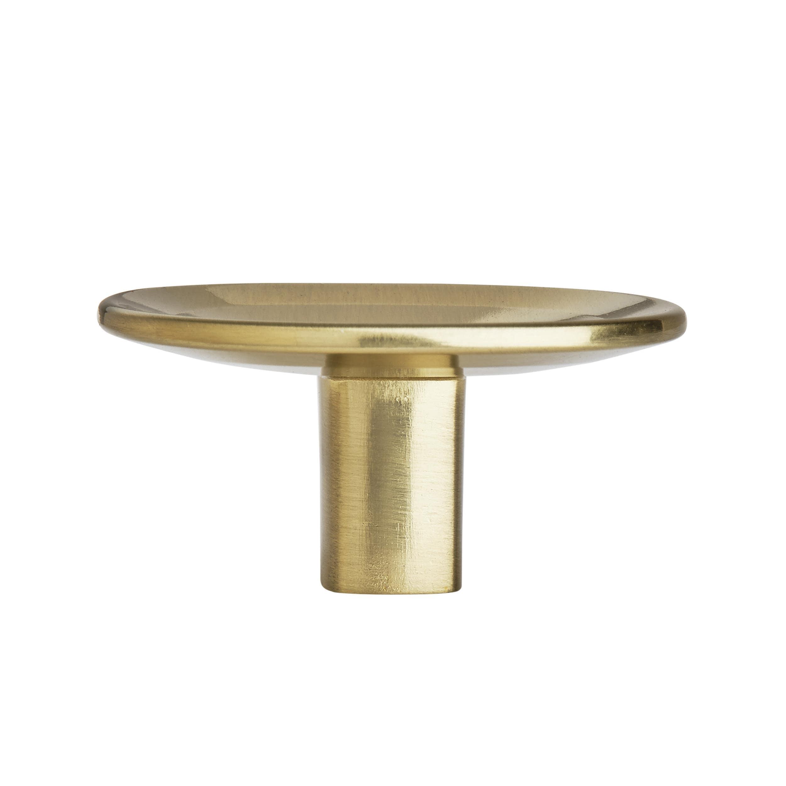 Golden Champagne Round Cabinet Knob with Smooth Curves