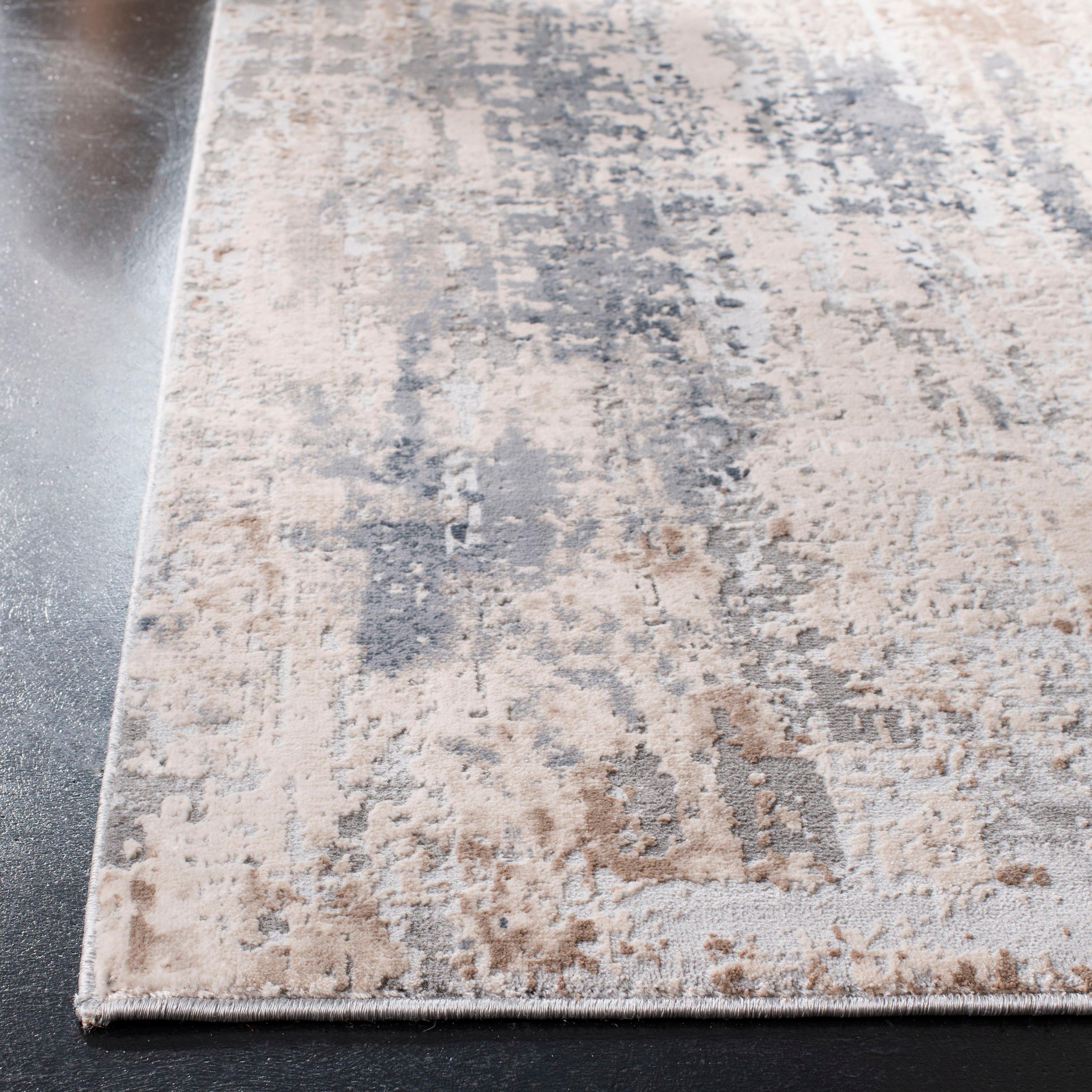 Invista INV432 Power Loomed Area Rug - Cream/Grey - 4'x6' - Safavieh.