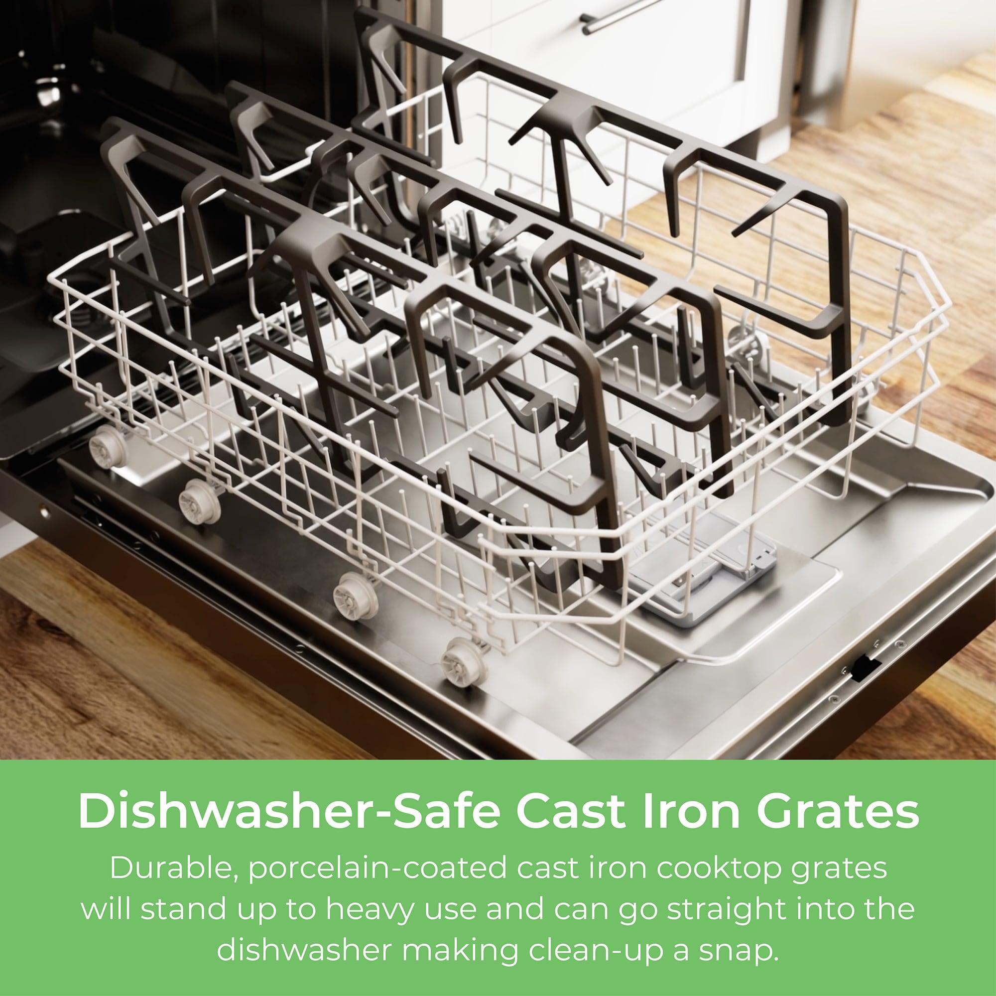 Kenmore 5.6 cu. ft. Front-Control Gas Range with 5 Burners and Hidden Bake Stainless Steel