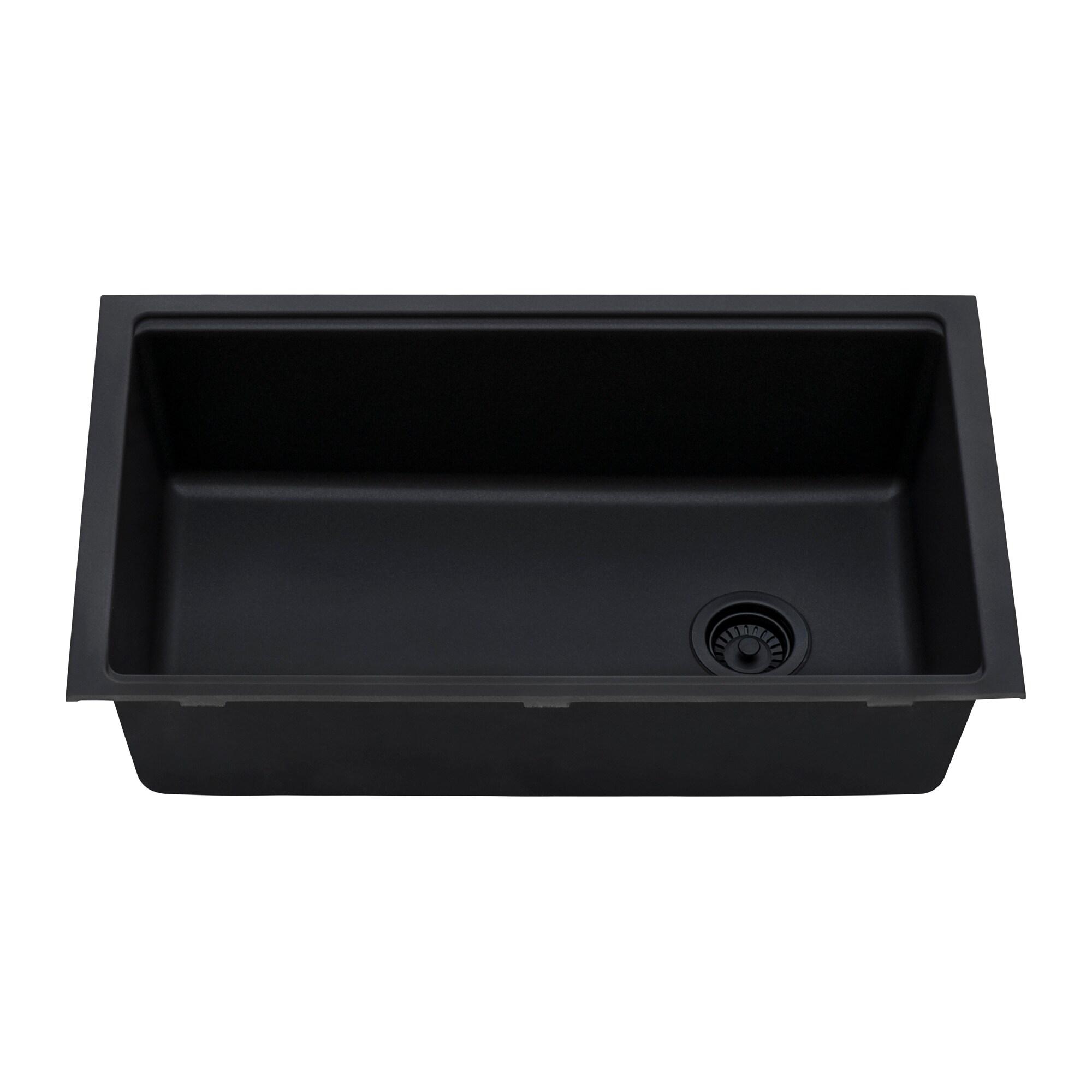 Ruvati 33-inch Undermount Workstation Granite Composite Kitchen Sink