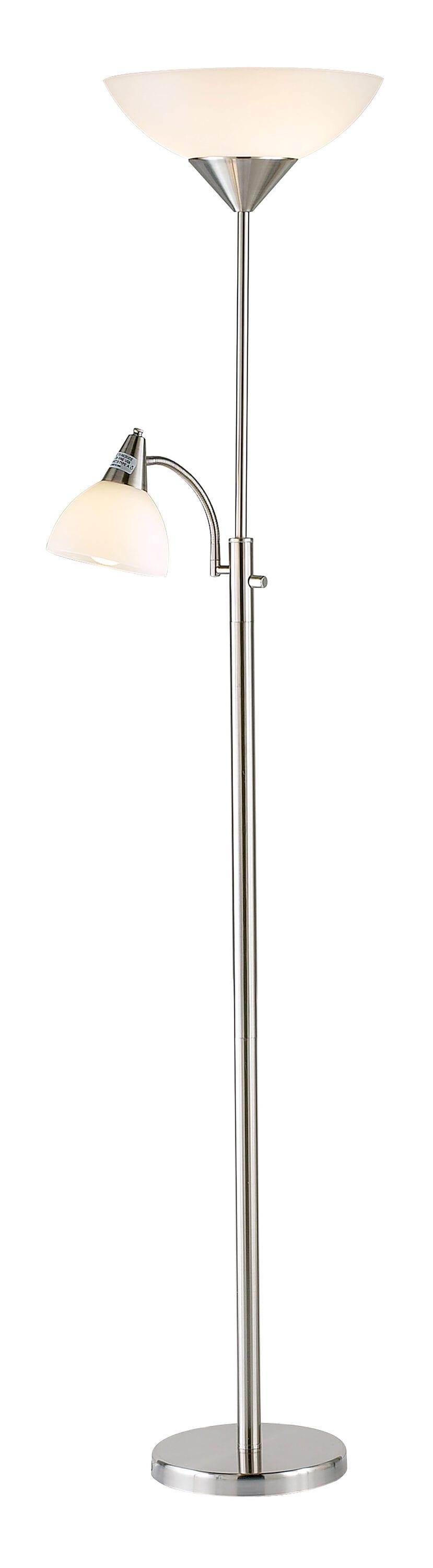 Contemporary Piedmont Adjustable Arc Floor Lamp with Brushed Steel Finish