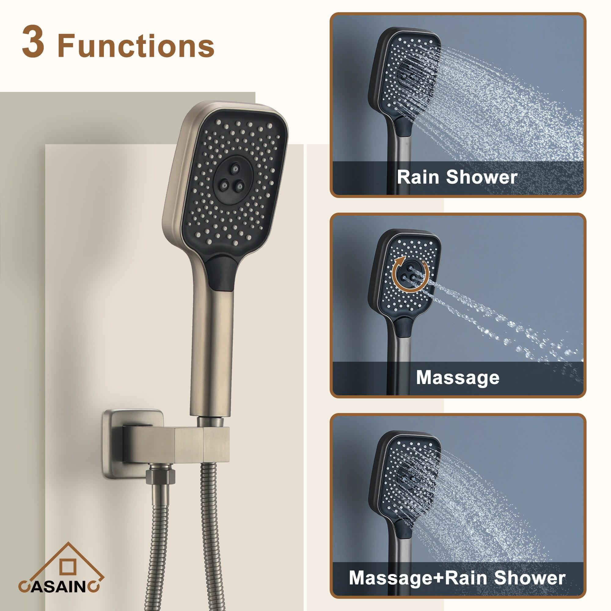 Revitalize 12 Inch Luxury Thermostatic Complete Shower System with Rough-in Valve