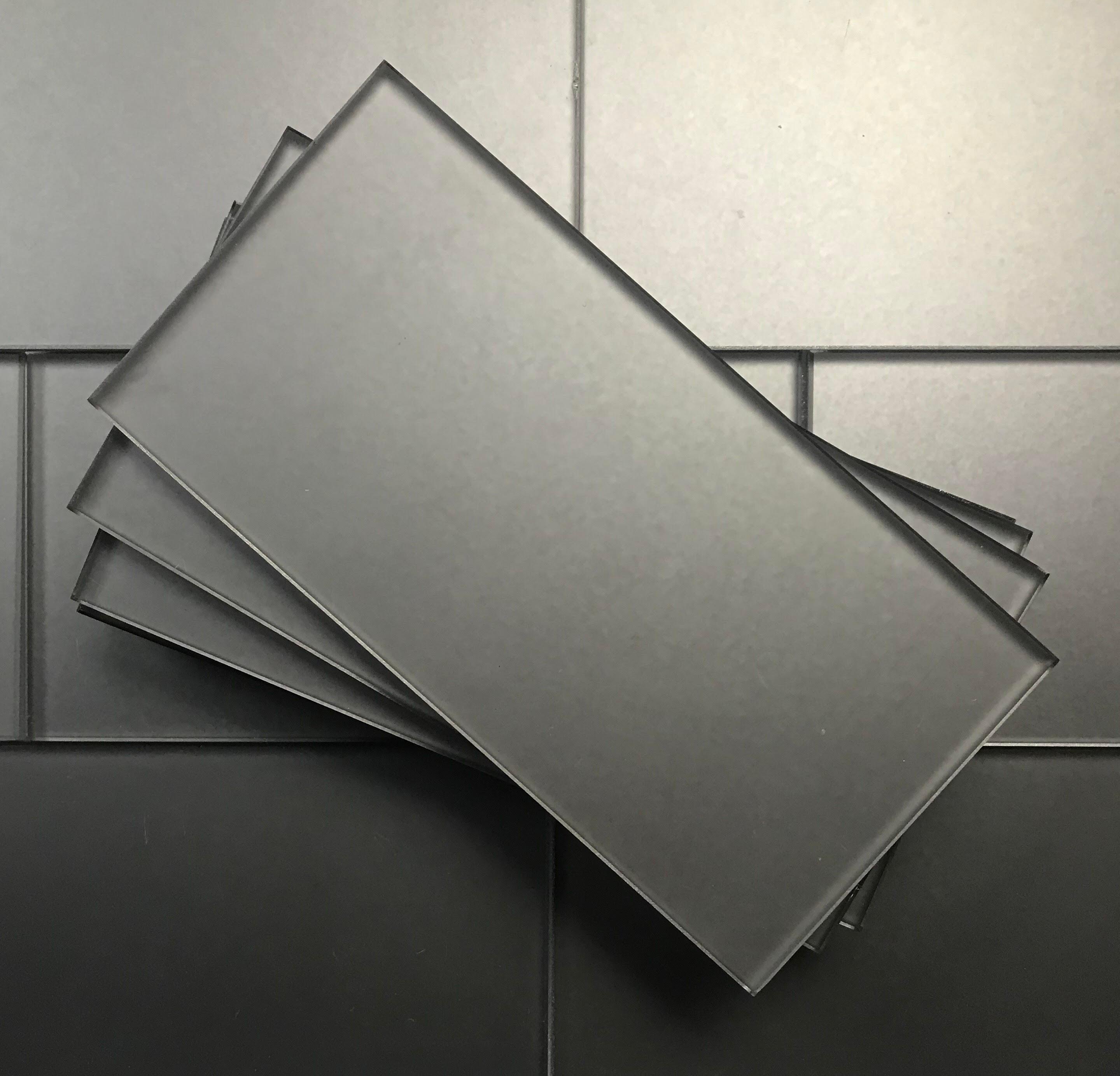 Abolos Landscape 1 in. x 1 in. Translucent Glass Plastic Face Mounted Brick Mosaic Designer Pool Tile