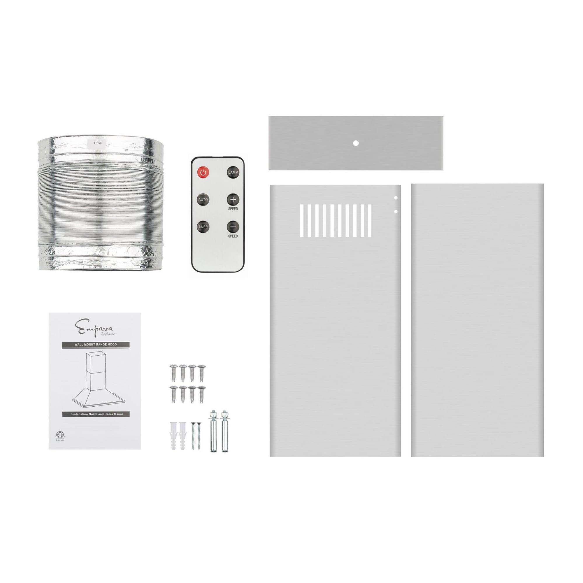 Empava Empava 36" Metal 380 CFM Convertible Wall Range Hood with Baffle Filter