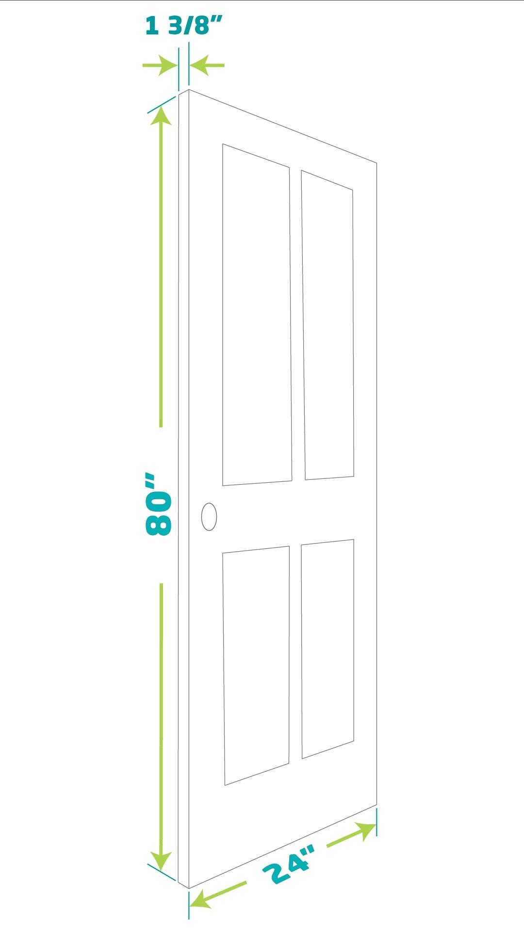 80'' Solid Wood Glass Primed Slab Door