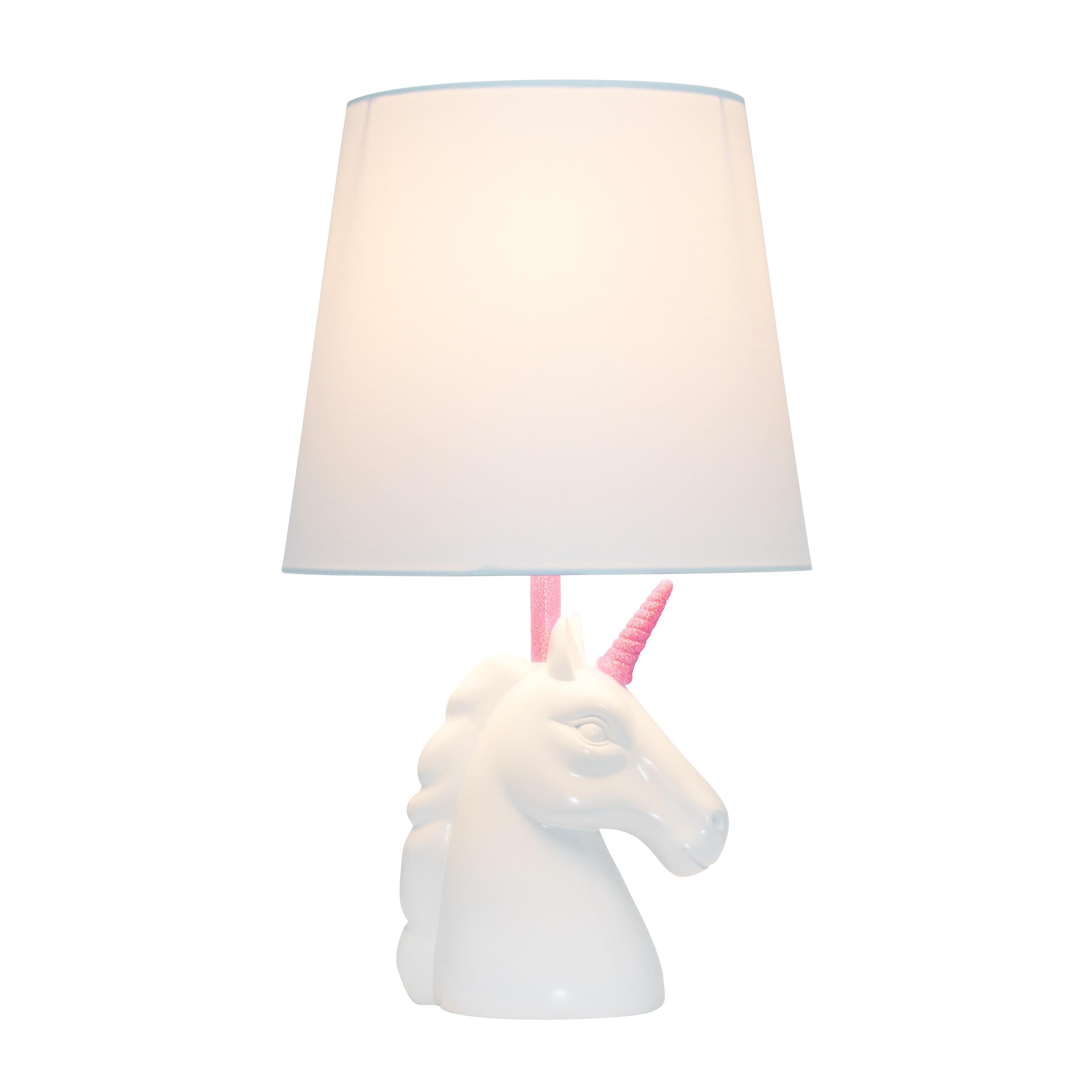 Creekwood Home Whimsilux 15.5" Enchanting Unicorn Dreams Table Lamp Pink