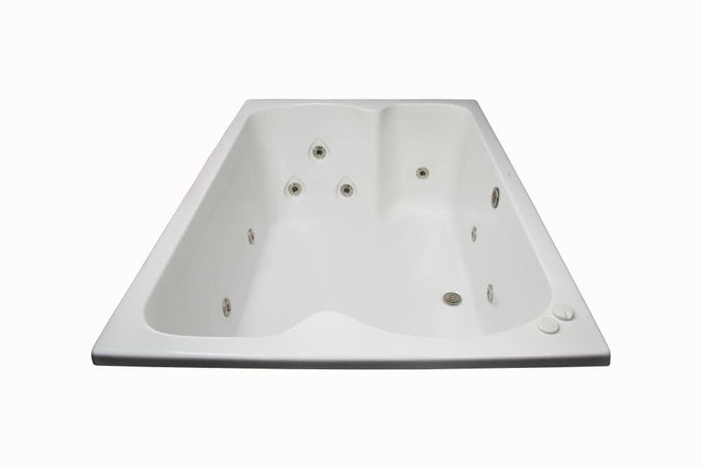 59.75'' x 42.75'' Drop-In Whirlpool Acrylic Bathtub