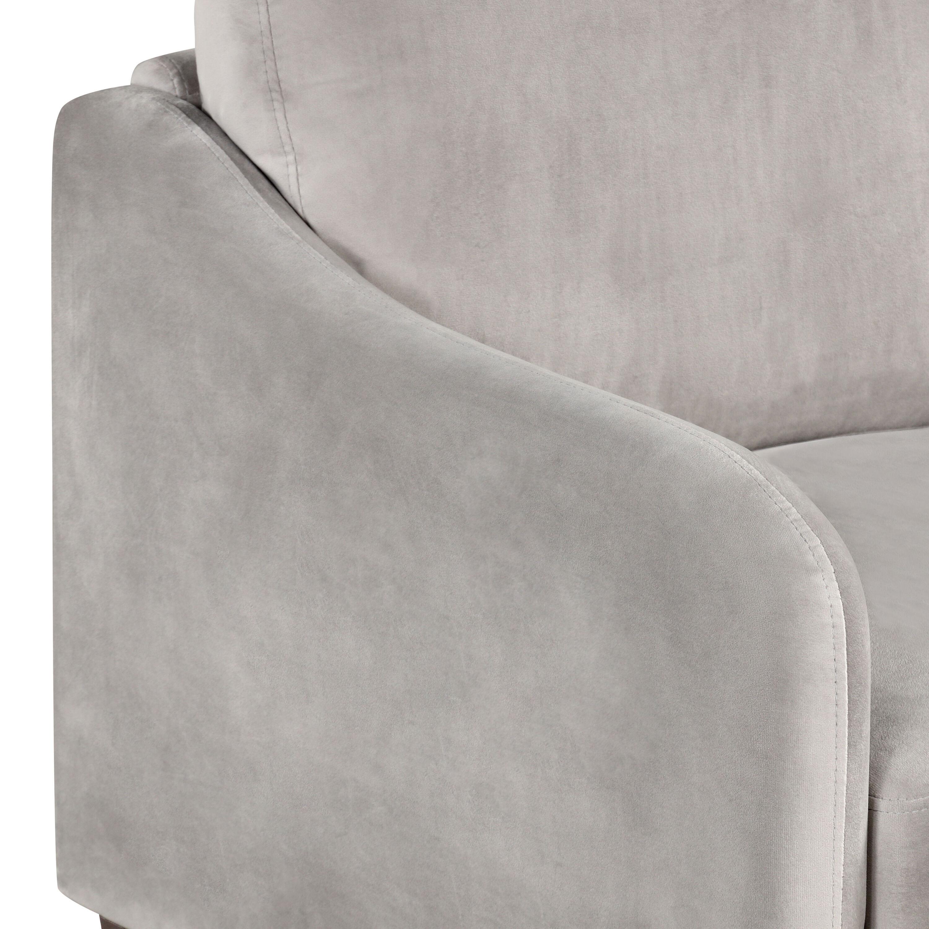 Furniture of America Litt Upholstered Fabric Gray Loveseat with Cushions