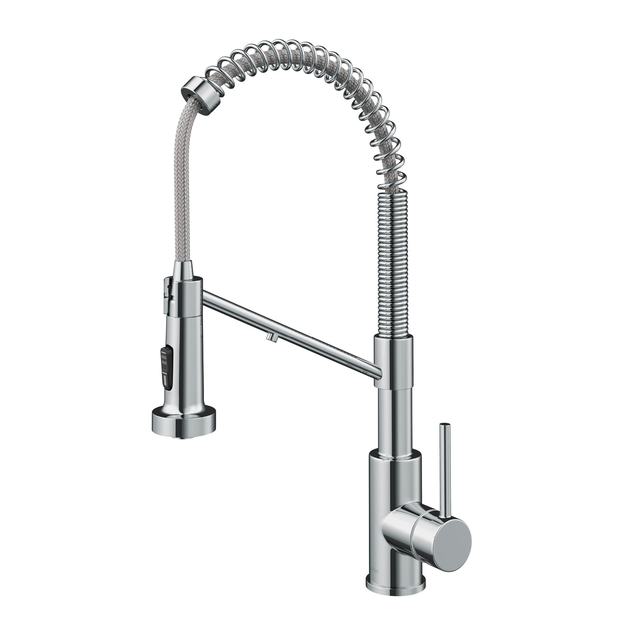 Chrome Pull-Down Single Handle Kitchen Faucet with Spray