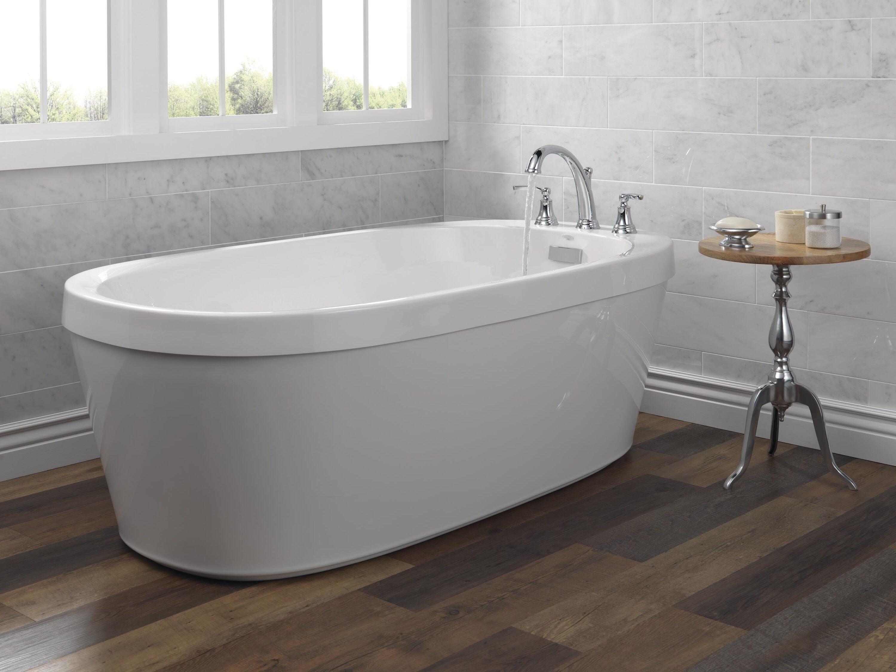 Double Handle Deck Mounted Roman Tub Faucet Trim