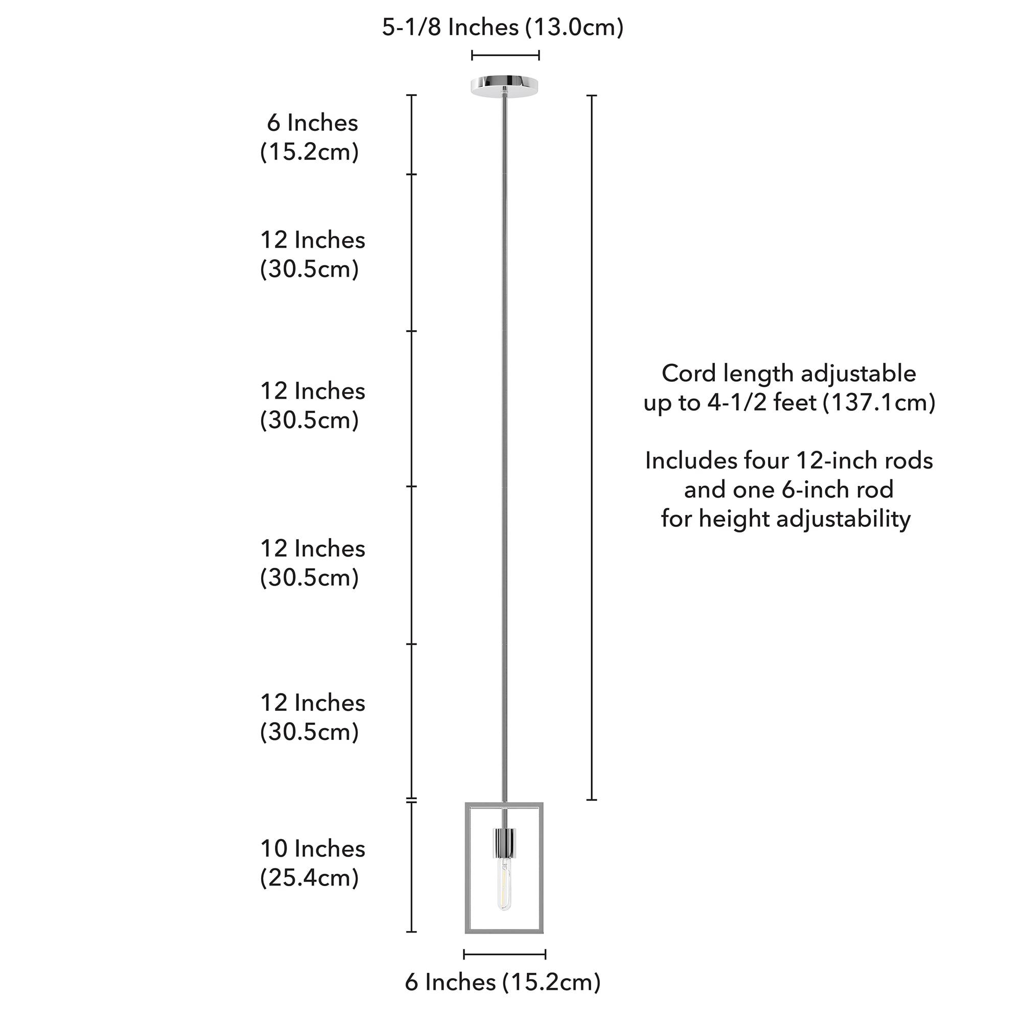 Evelyn&Zoe 6" Nickel Metal Pendant