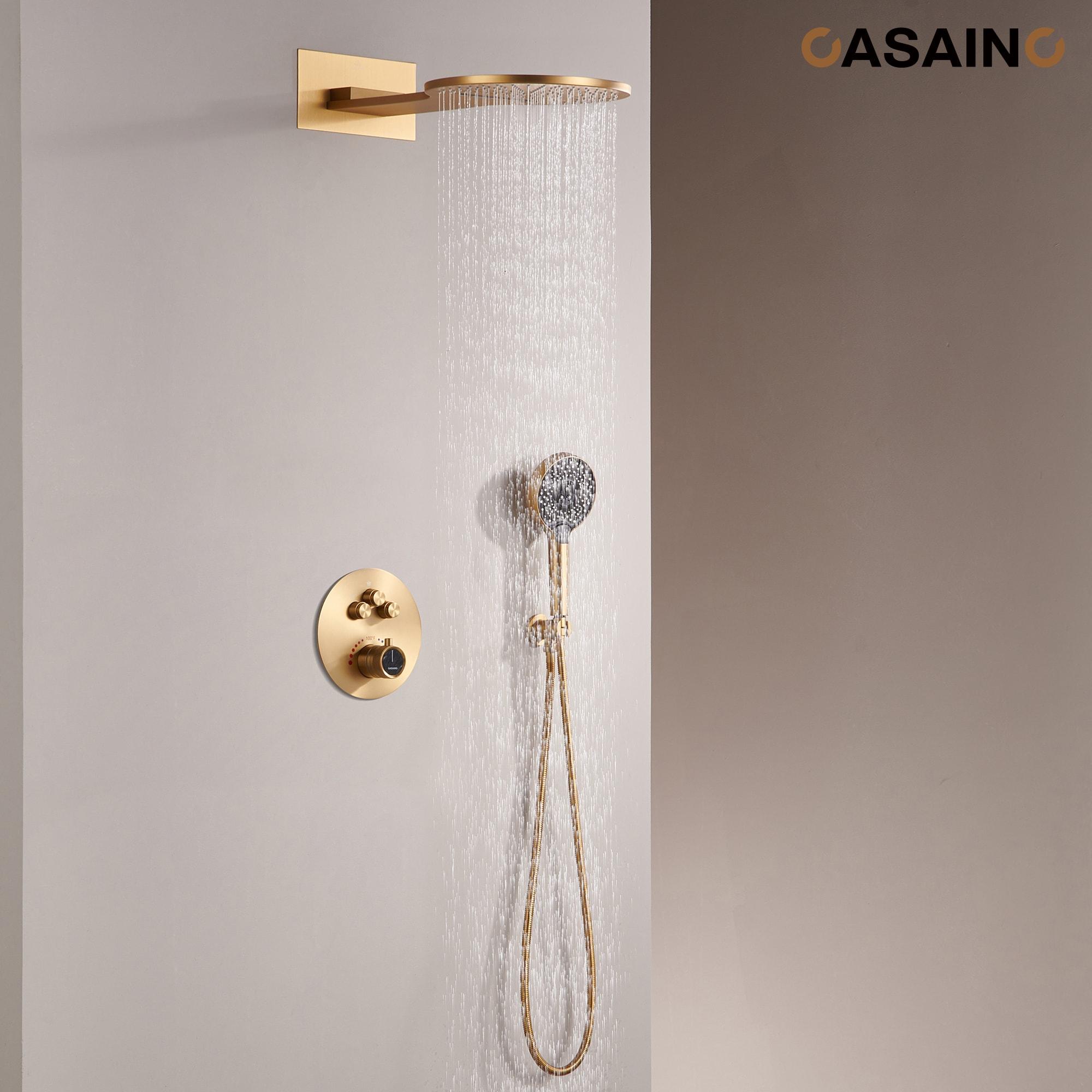 Cascade Bliss Thermostatic Rainfall Shower System with Rough in-Valve