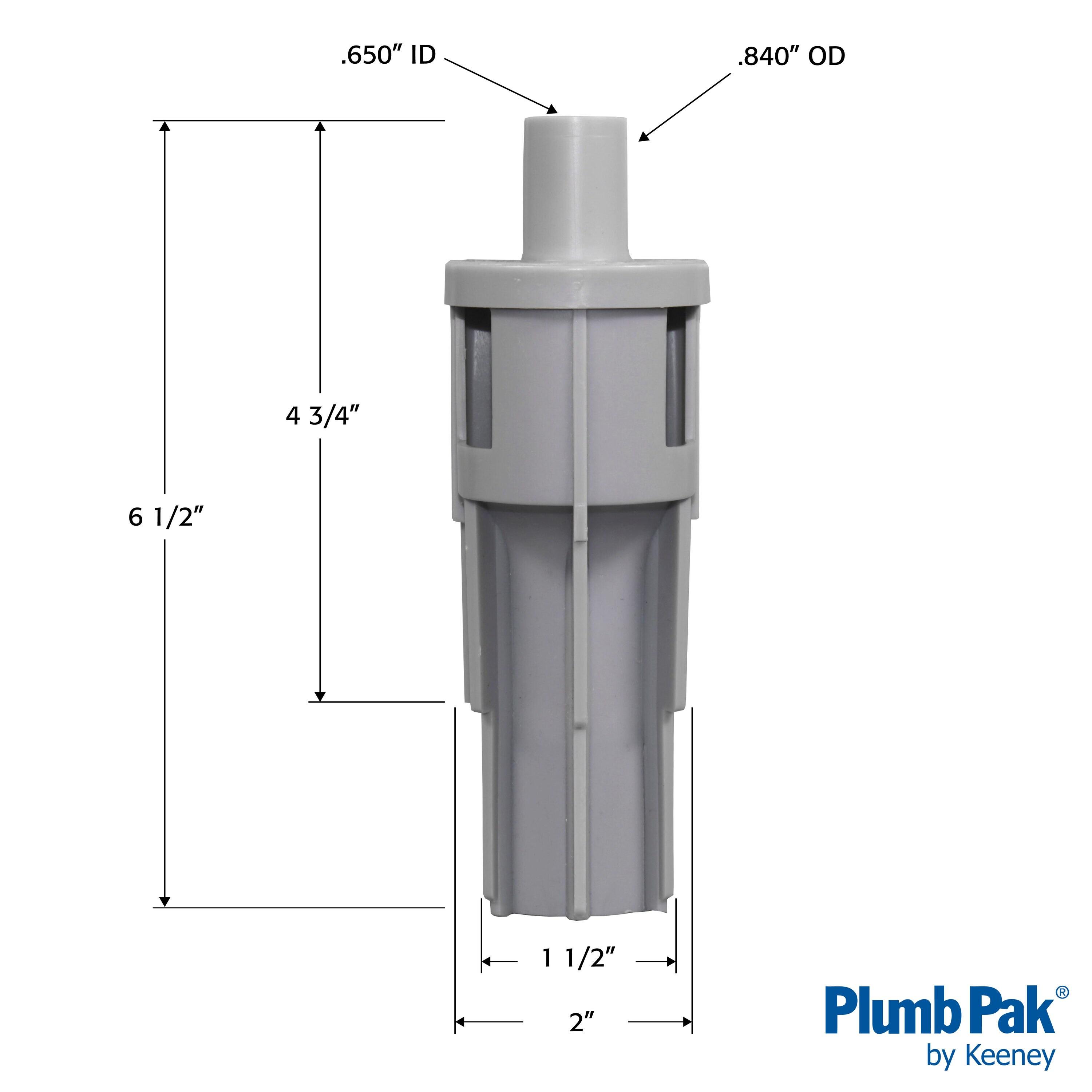 Plumb Pak Air Gap for Standpipes Gray Plastic